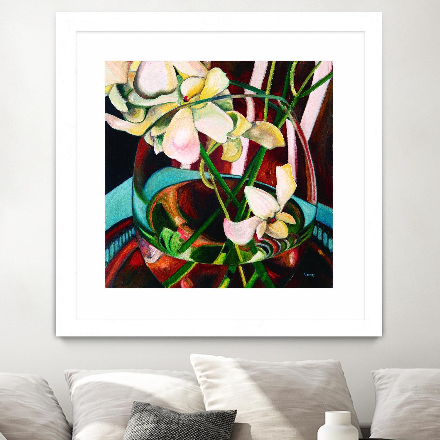 Deeper by Mary McLorn Valle on GIANT ART - blue floral