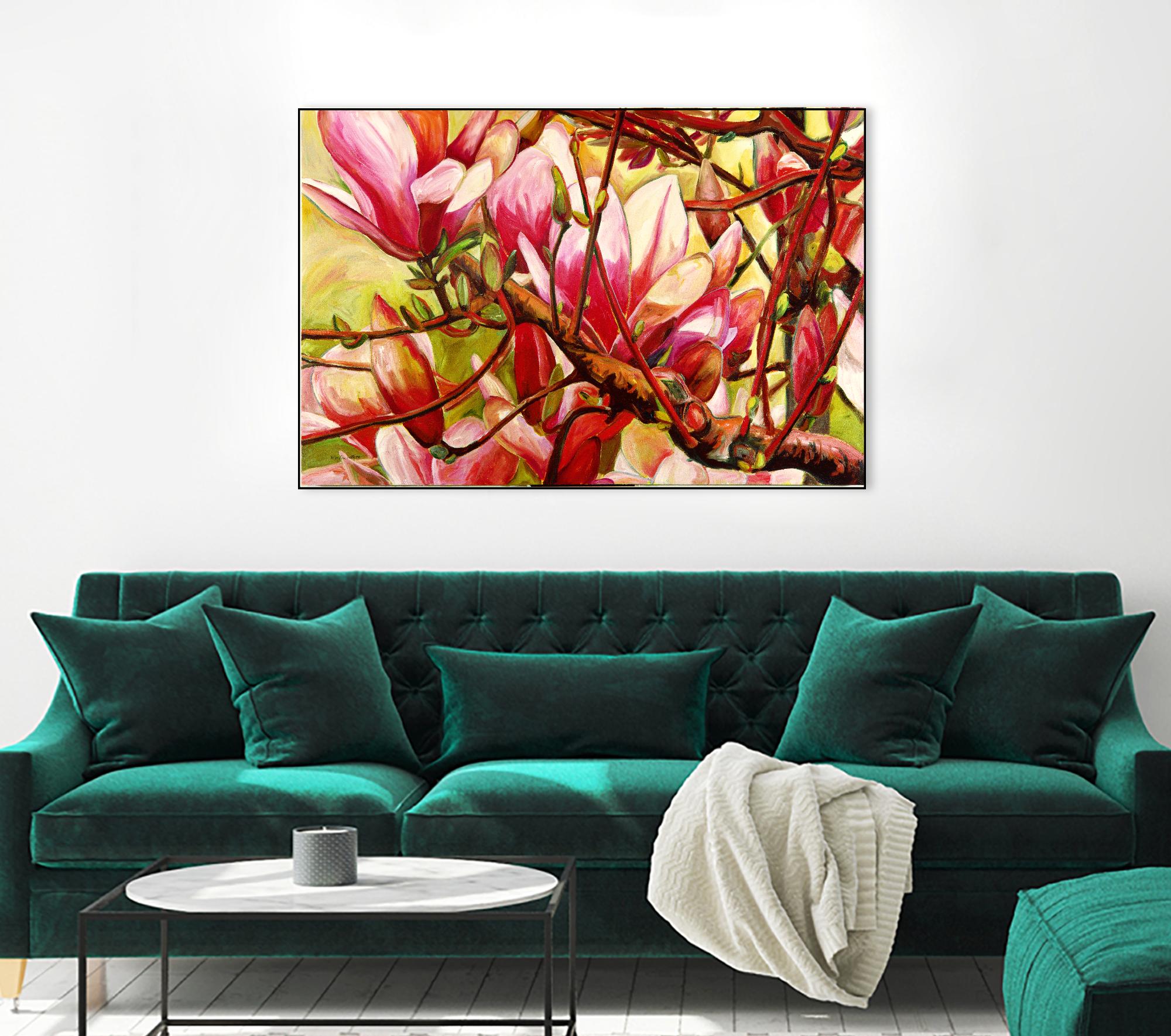 Connection by Mary McLorn Valle on GIANT ART - green floral