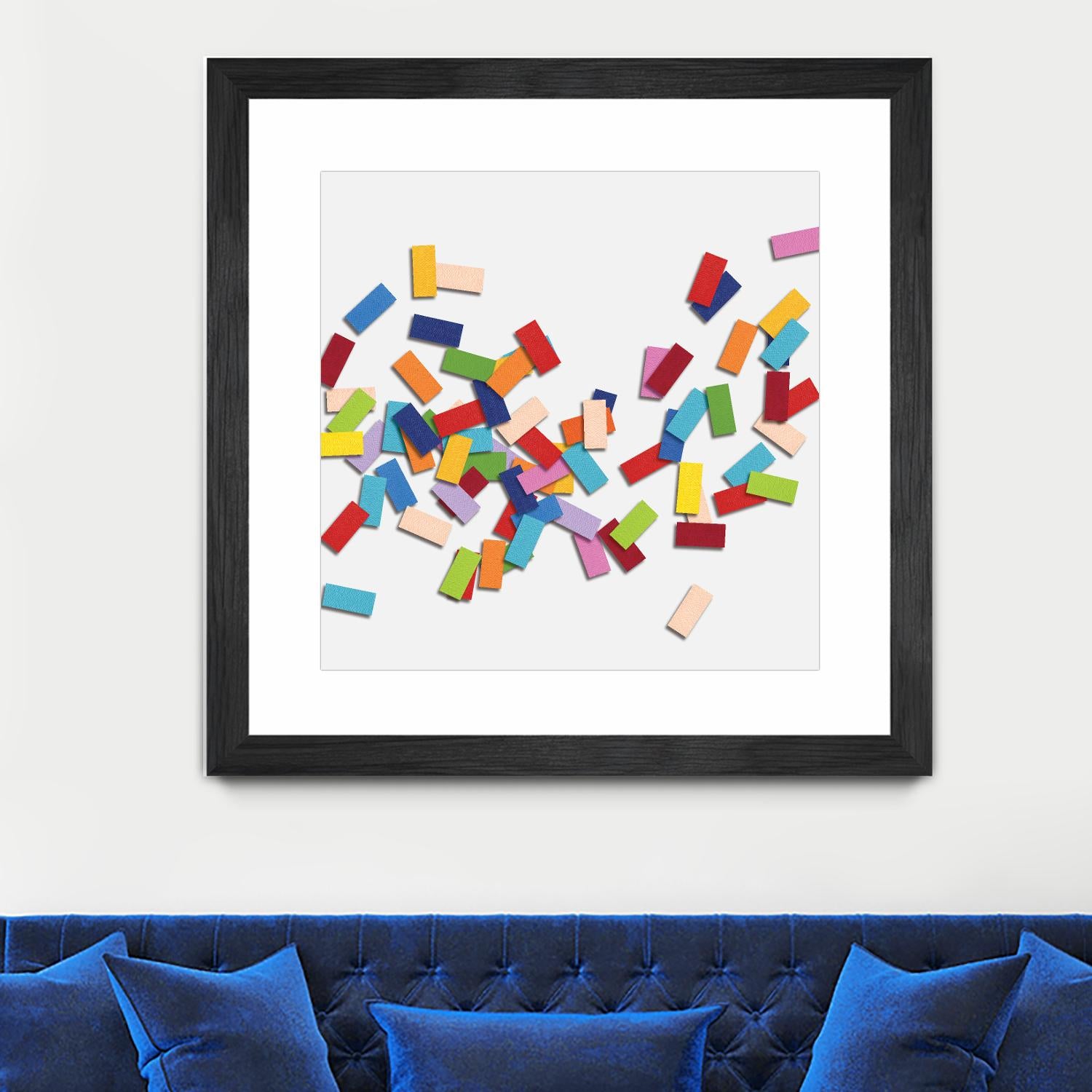 CONFETTI C -blanc by Celine Cimon on GIANT ART - white abstract canadian artist