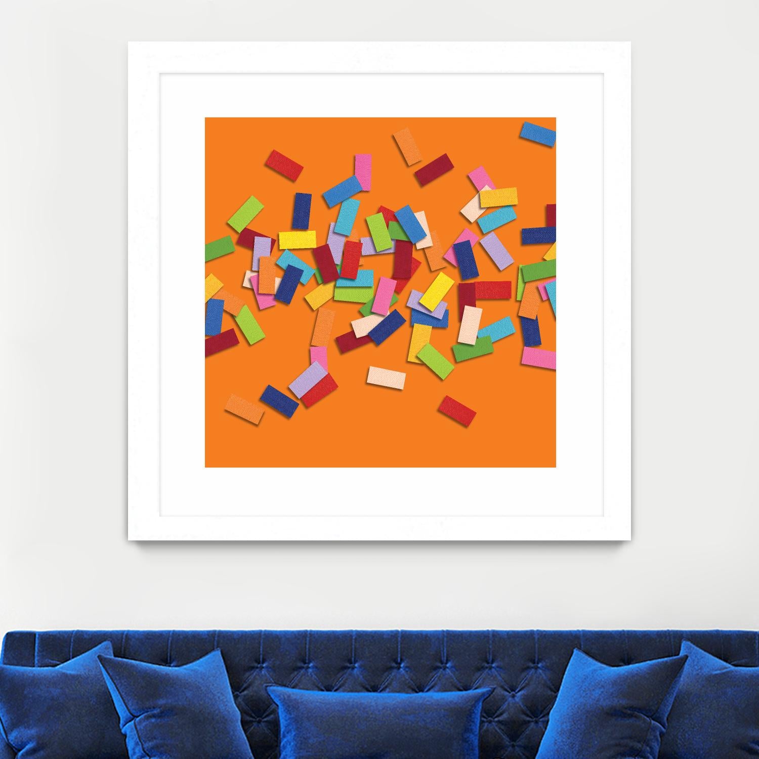 CONFETTI D -orange by Celine Cimon on GIANT ART - orange abstract canadian