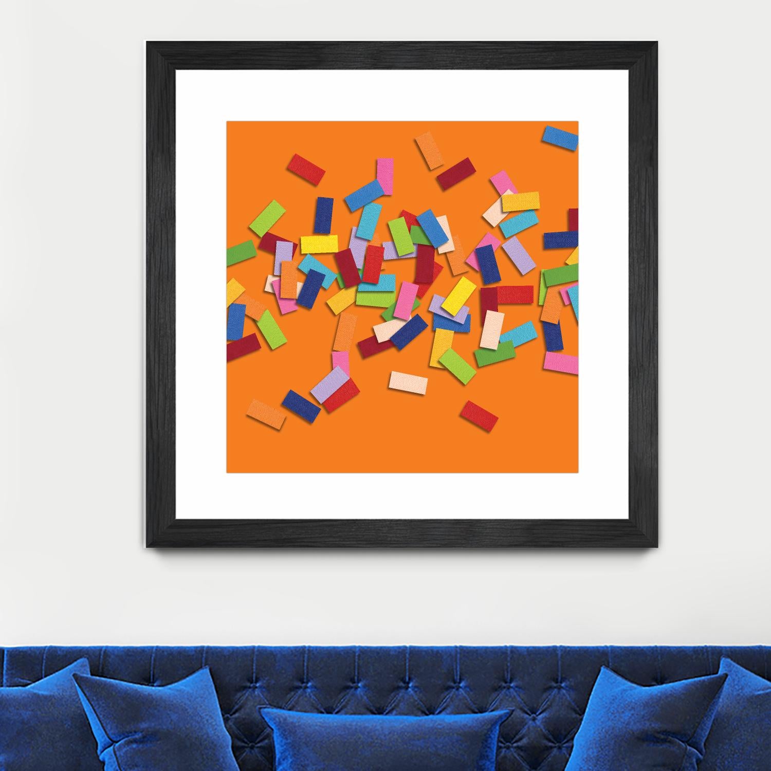 CONFETTI D -orange by Celine Cimon on GIANT ART - orange abstract canadian