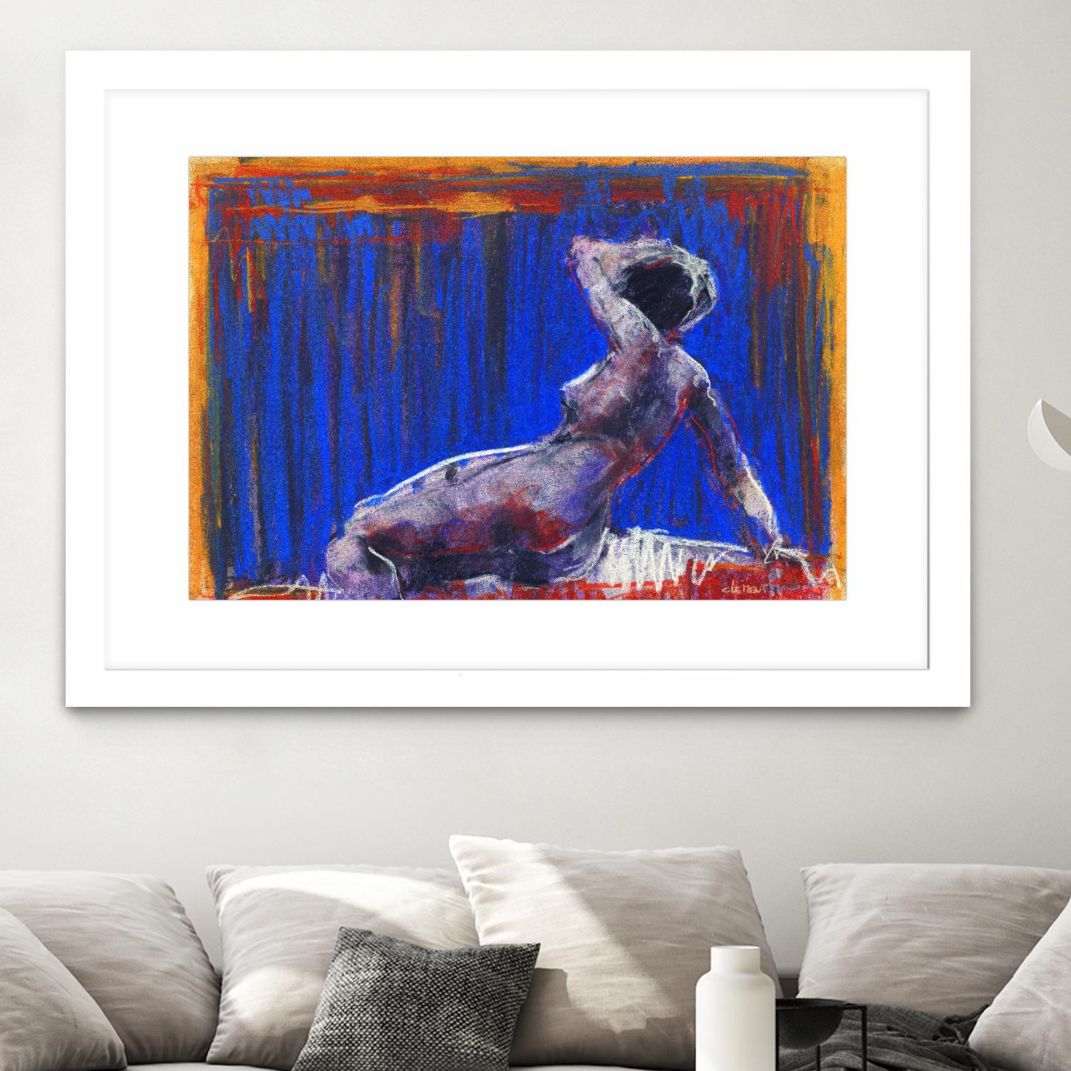Resti by Jacques Clement on GIANT ART - blue nude