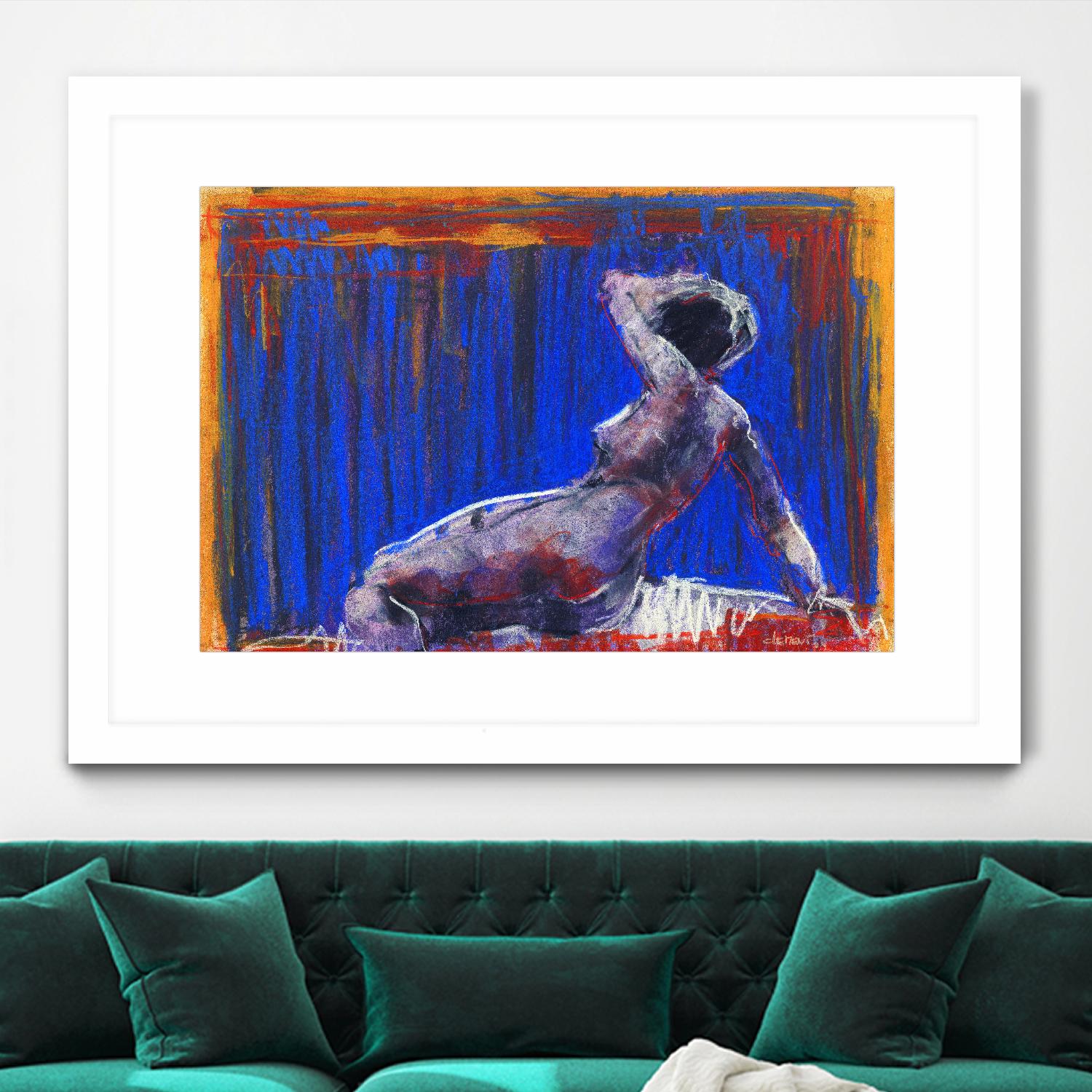 Resti by Jacques Clement on GIANT ART - blue nude
