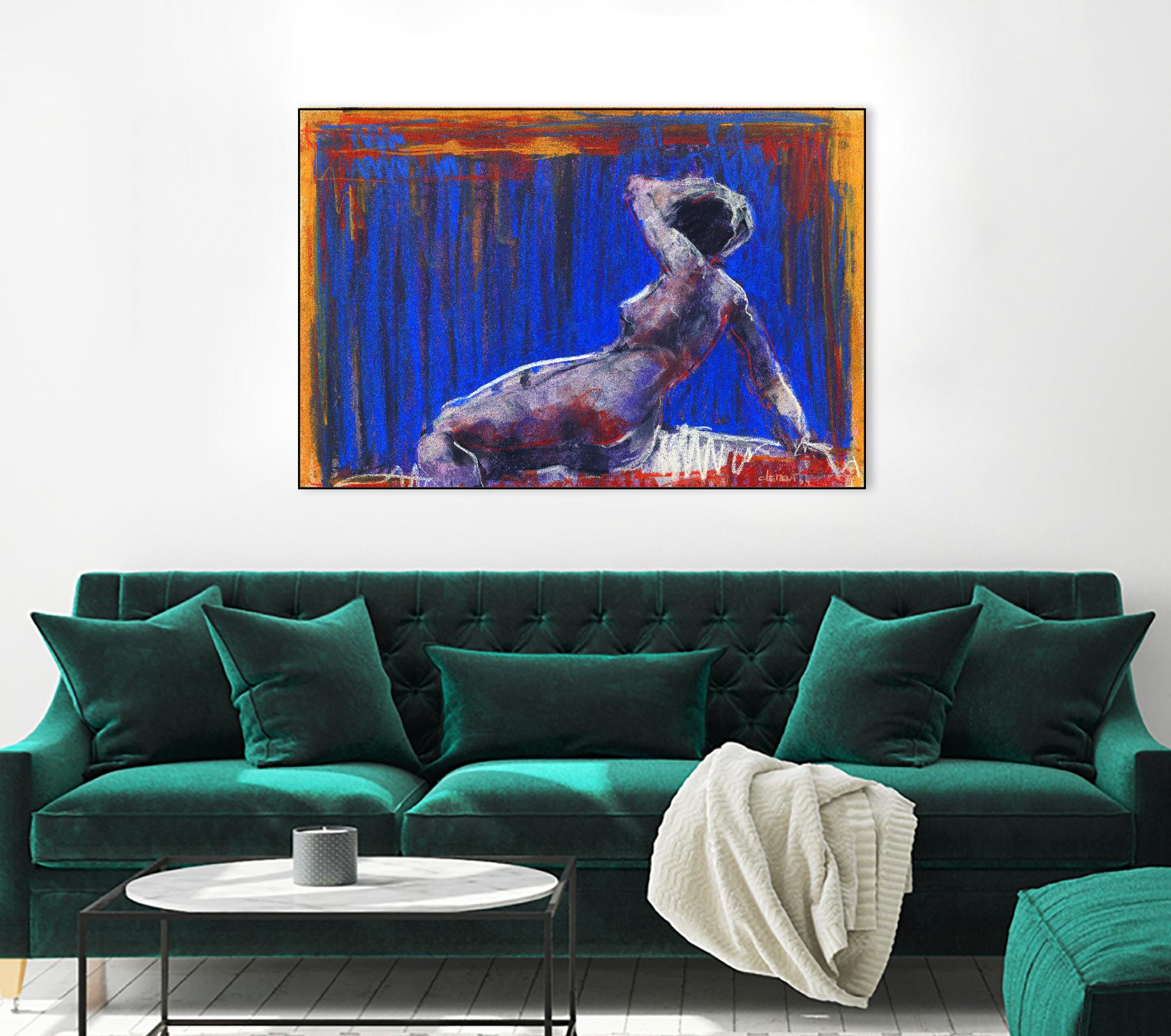 Resti by Jacques Clement on GIANT ART - blue nude