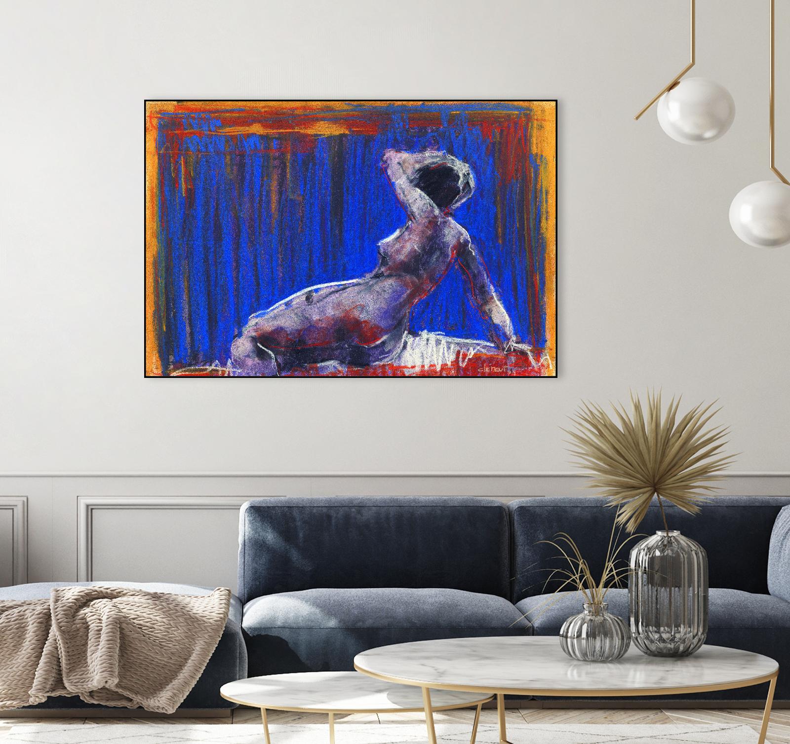Resti by Jacques Clement on GIANT ART - blue nude