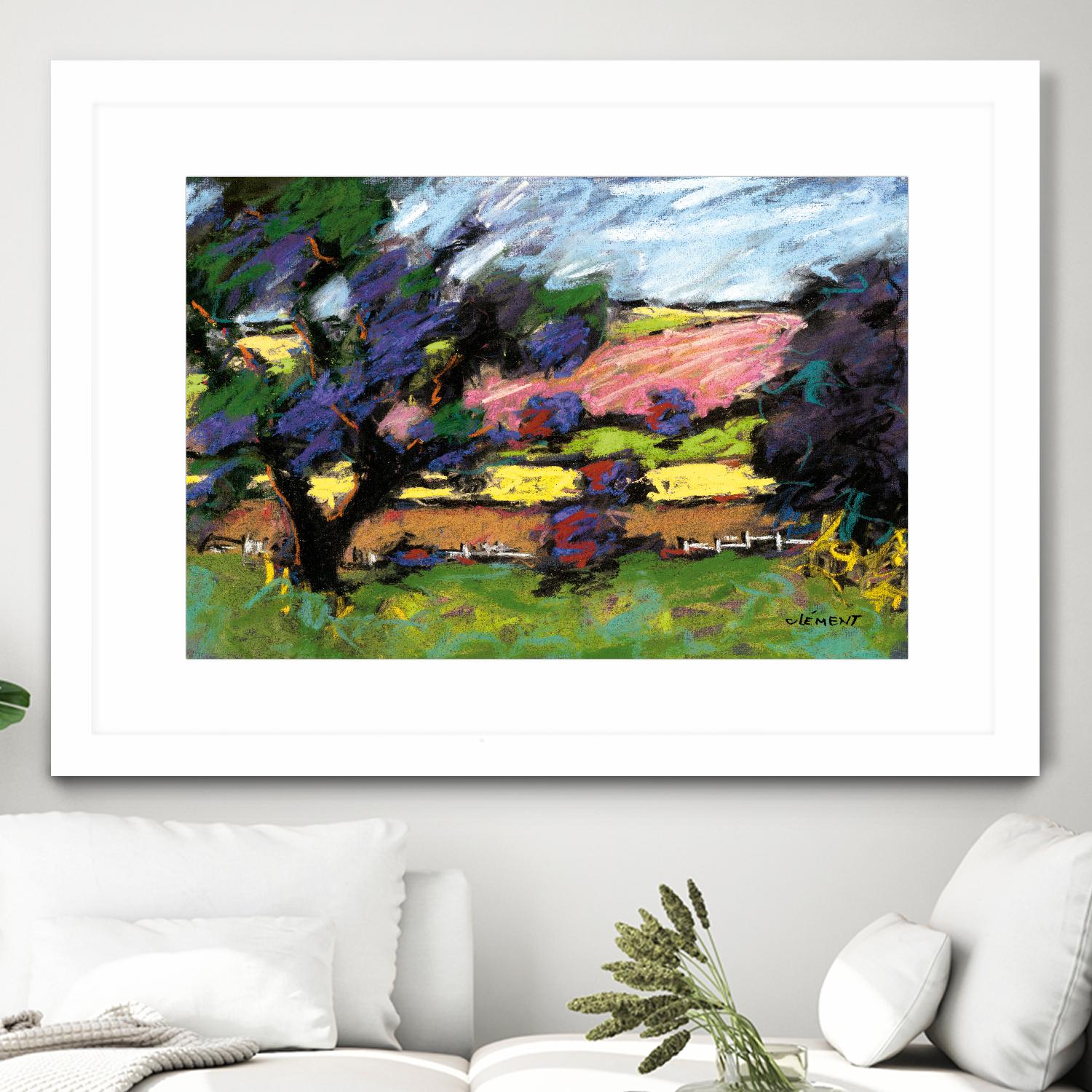 Pastel Landscape I by Jacques Clement on GIANT ART - blue landscape