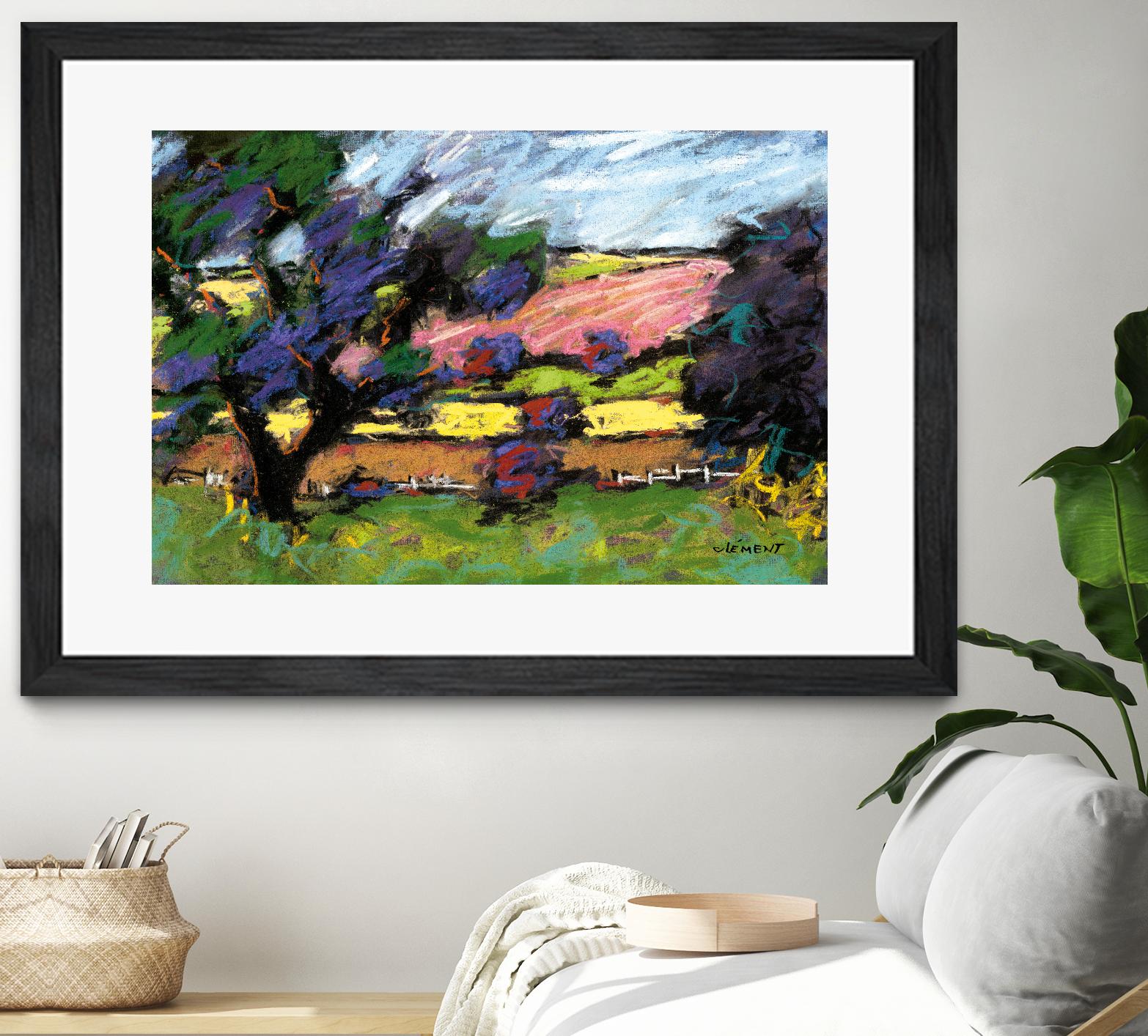 Pastel Landscape I by Jacques Clement on GIANT ART - blue landscape