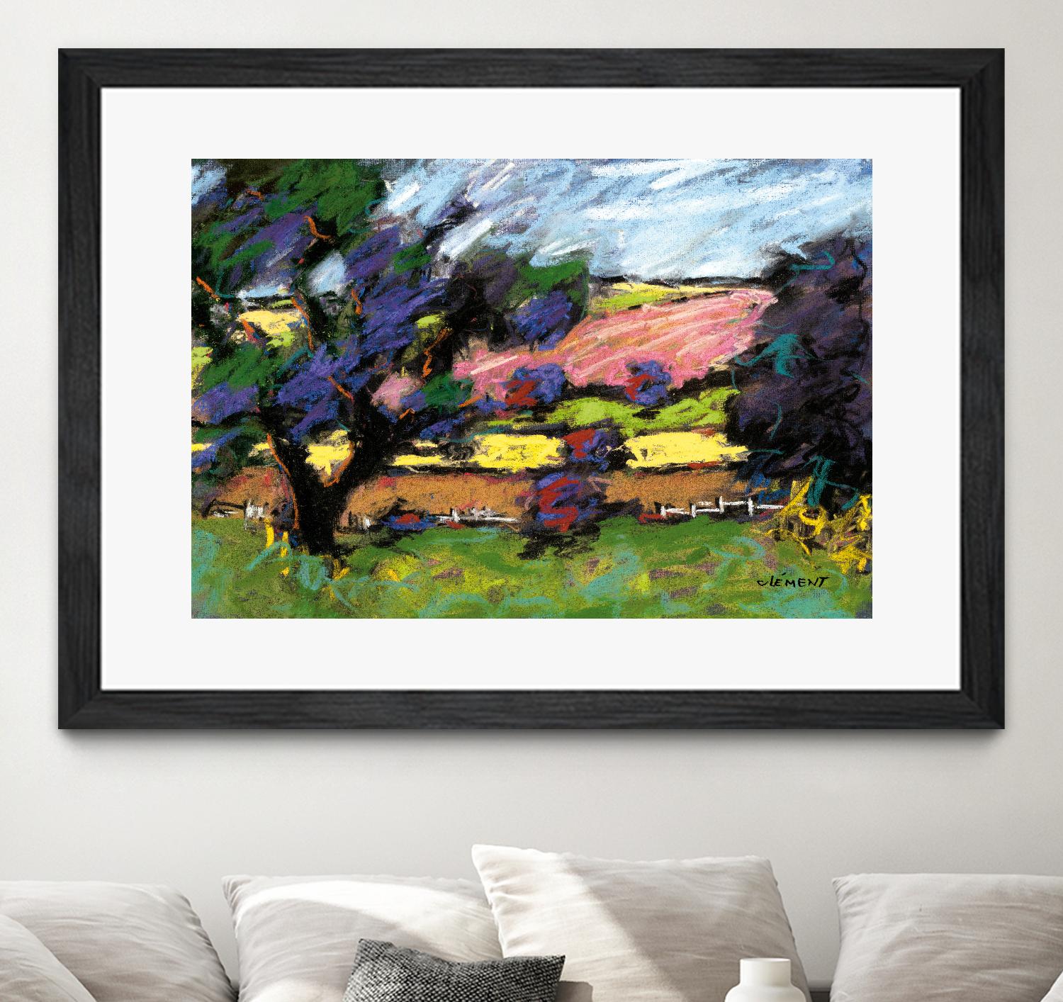 Pastel Landscape I by Jacques Clement on GIANT ART - blue landscape