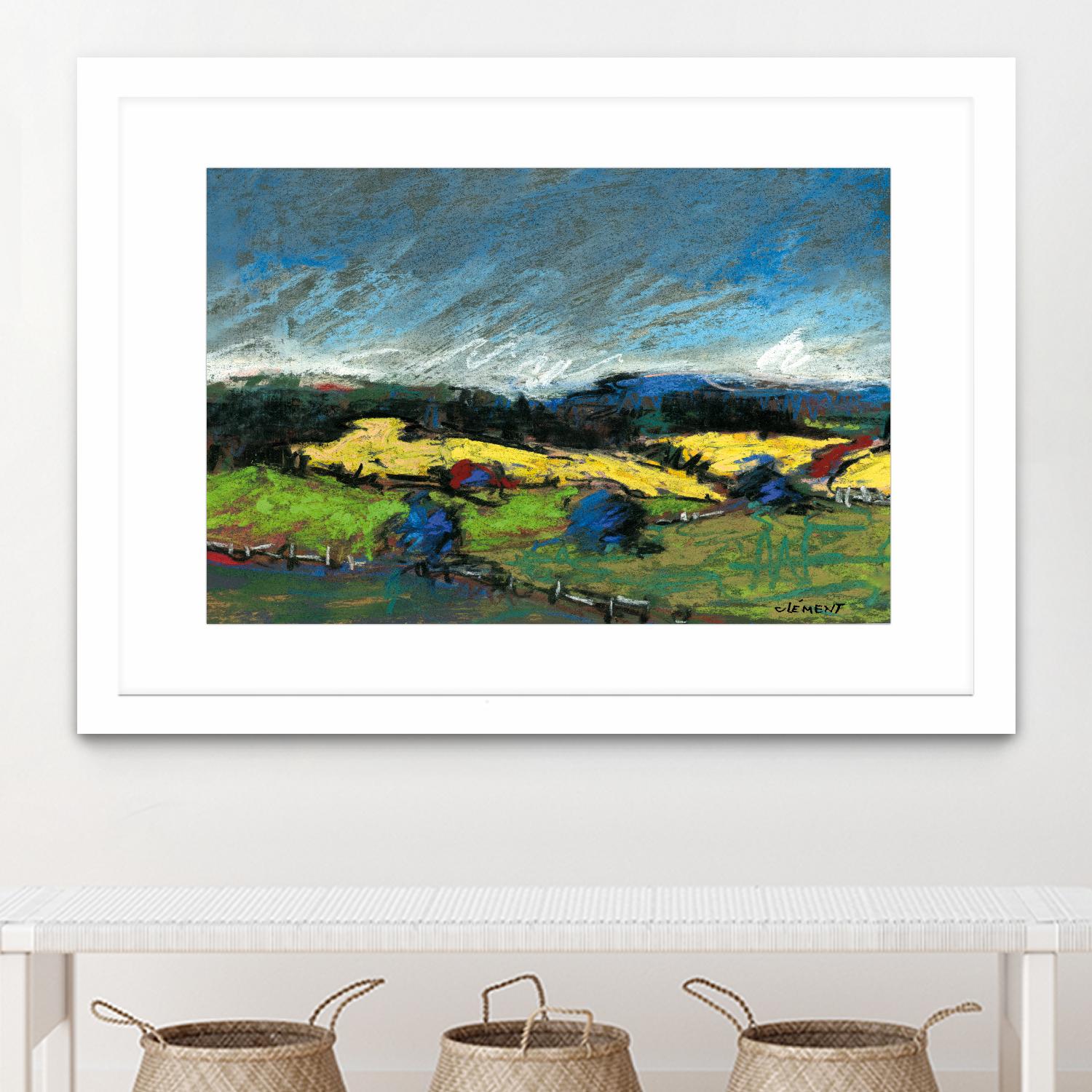Pastel Landscape II by Jacques Clement on GIANT ART - blue landscape