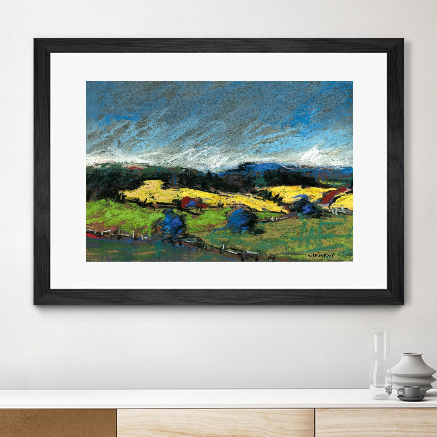 Pastel Landscape II by Jacques Clement on GIANT ART - blue landscape