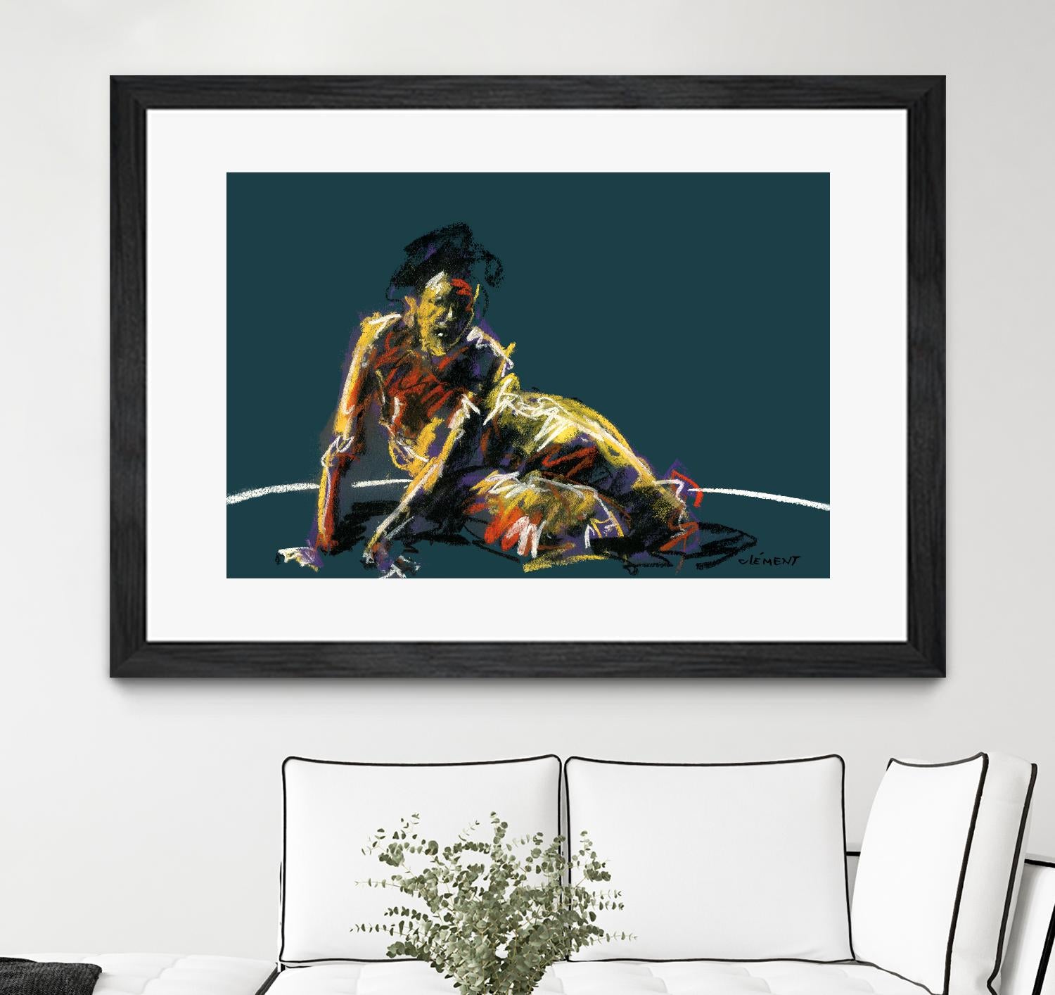 Nude II by Jacques Clement on GIANT ART - beige figurative pastel