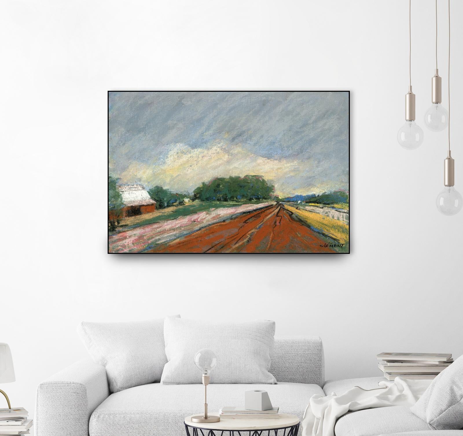 Pastel Landscape V by Jacques Clement on GIANT ART - blue landscape