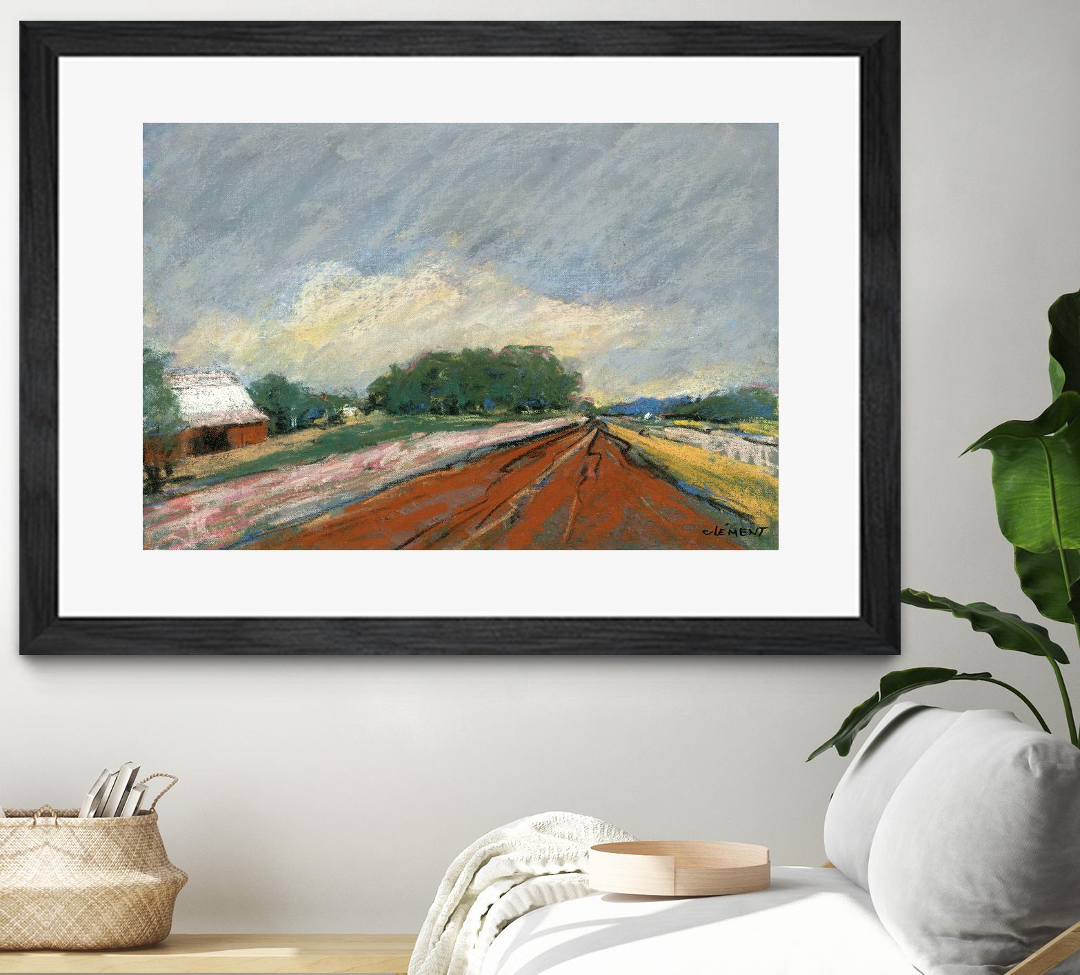 Pastel Landscape V by Jacques Clement on GIANT ART - blue landscape