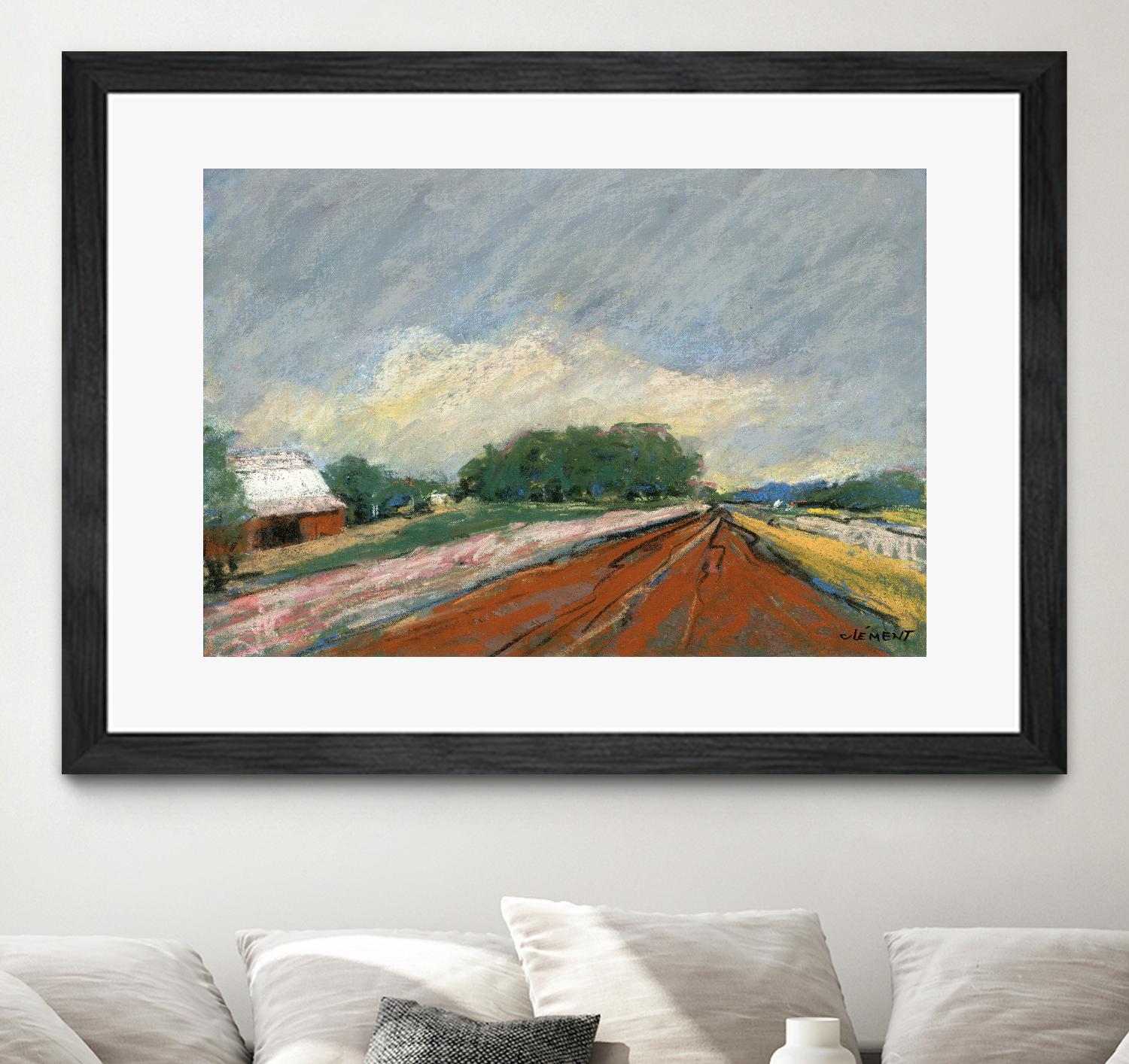 Pastel Landscape V by Jacques Clement on GIANT ART - blue landscape