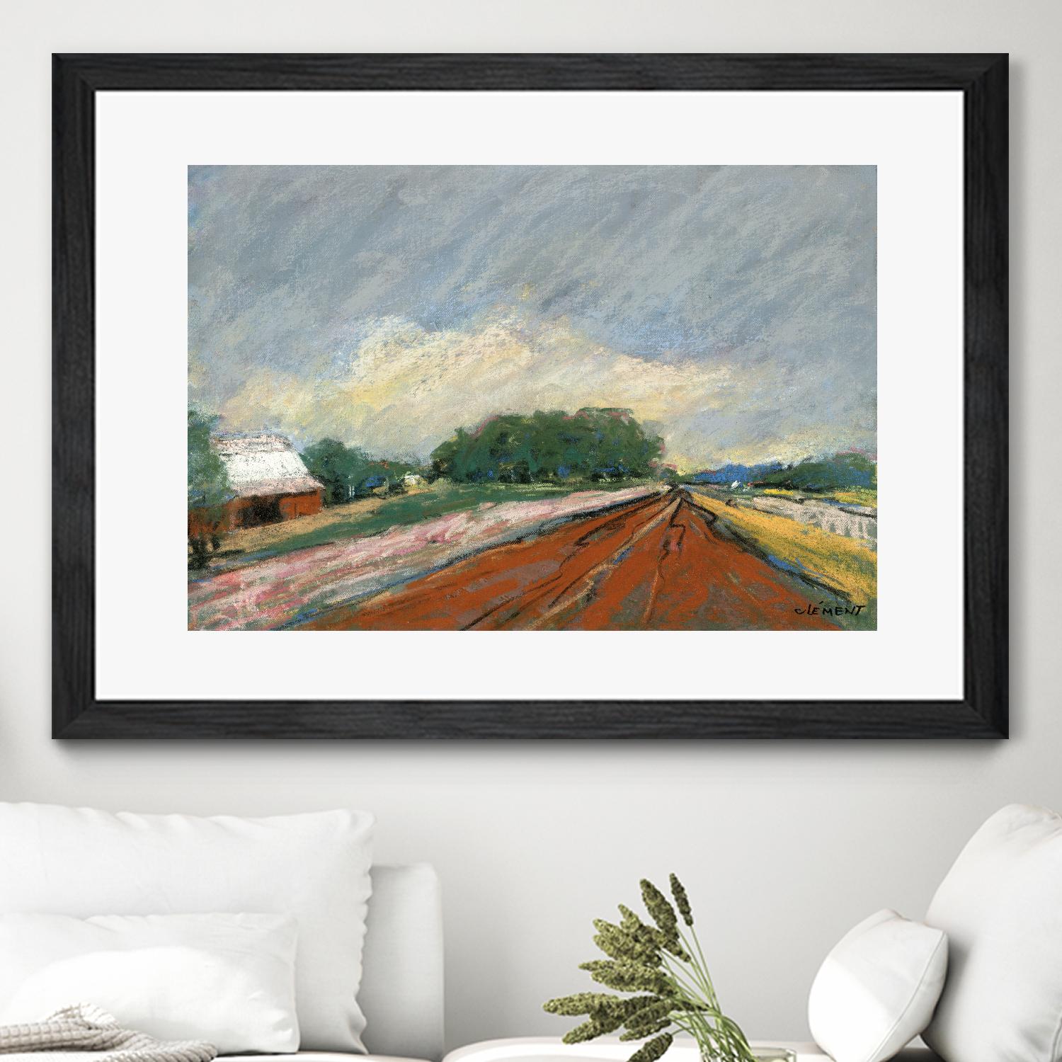 Pastel Landscape V by Jacques Clement on GIANT ART - blue landscape