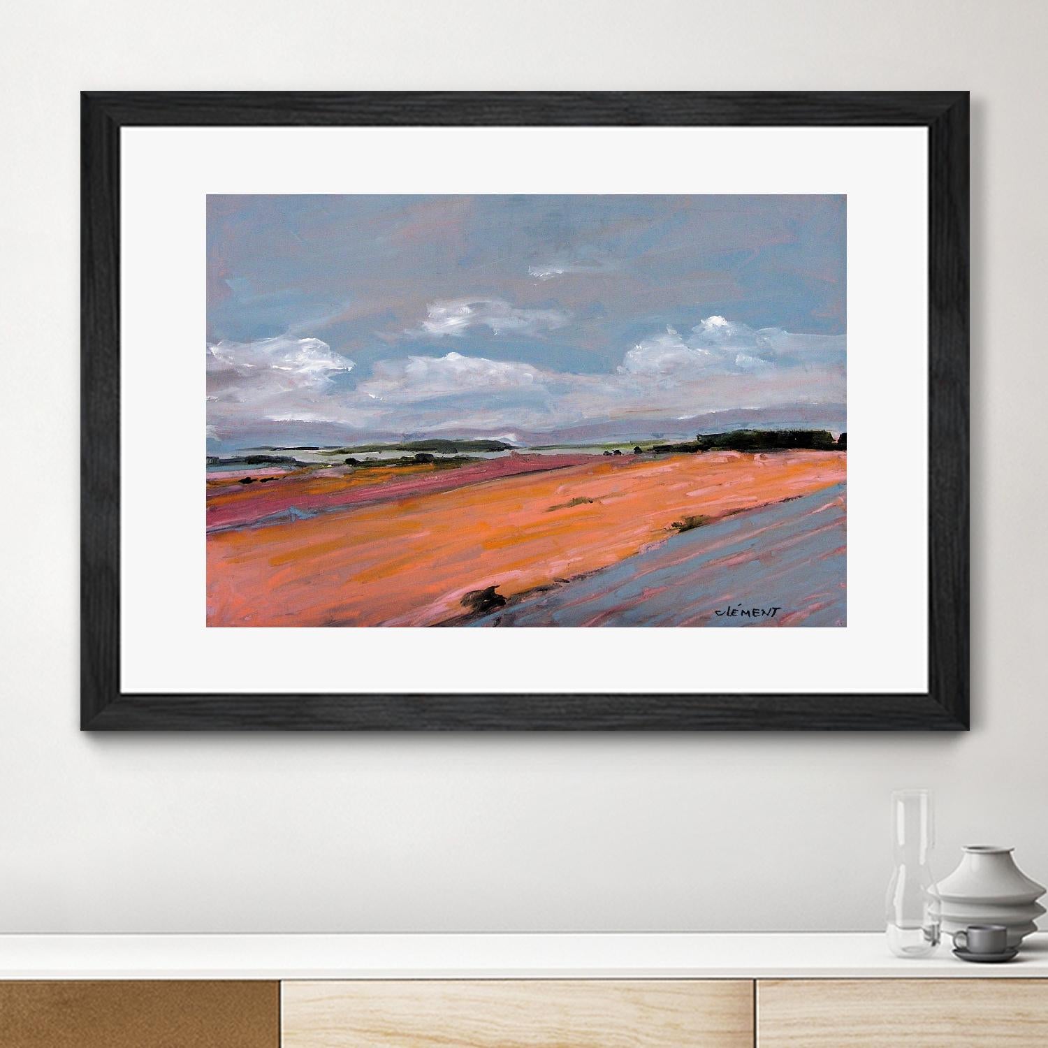 Pastel Landscape VIII by Jacques Clement on GIANT ART - green landscape