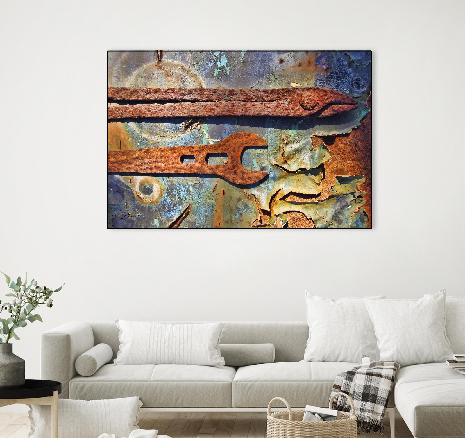 Rusty Tools I by Jean-François Dupuis on GIANT ART - blue photo art