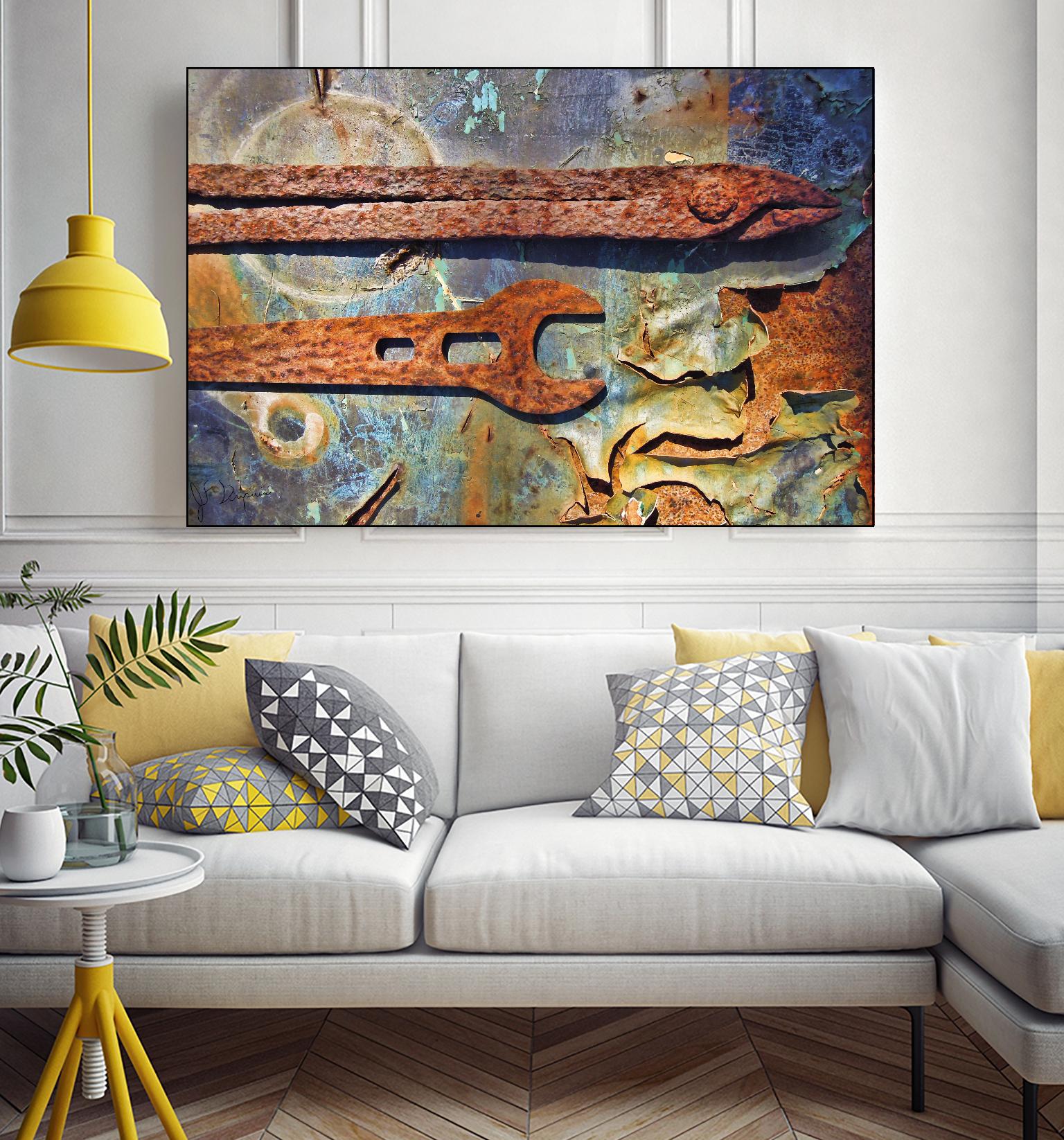 Rusty Tools I by Jean-François Dupuis on GIANT ART - blue photo art