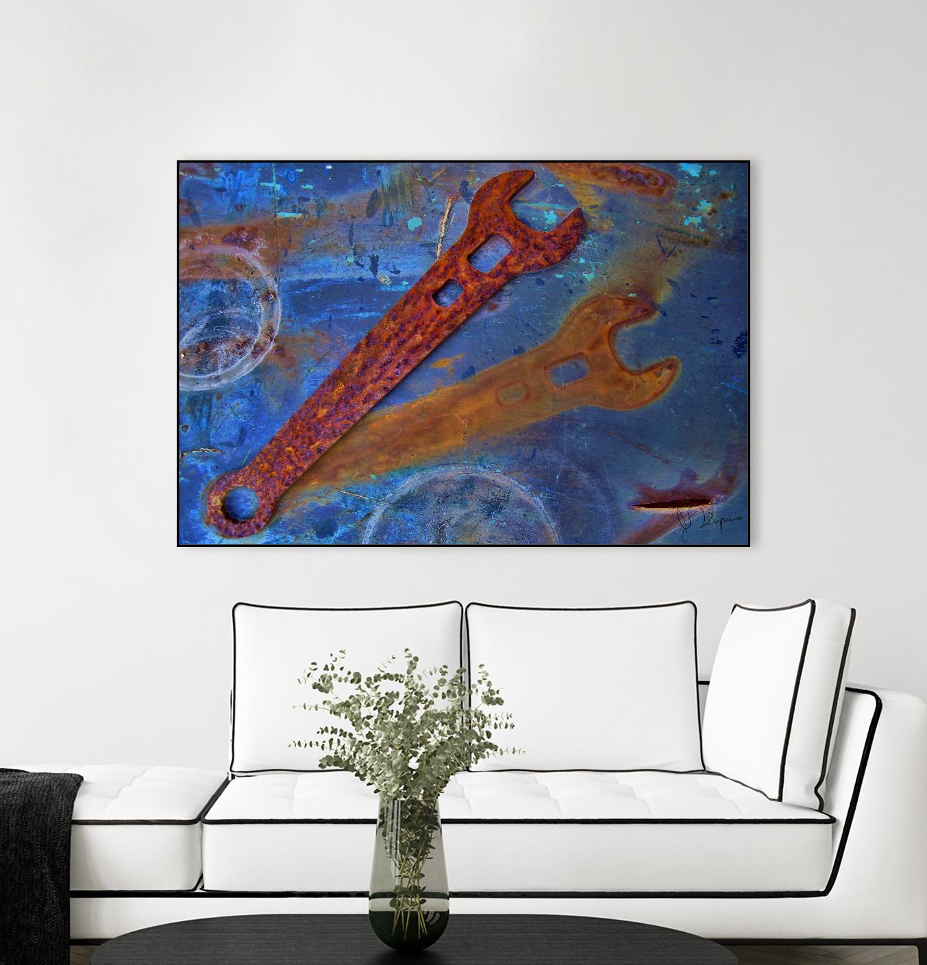 Rusty Tools II by Jean-François Dupuis on GIANT ART - blue photo art