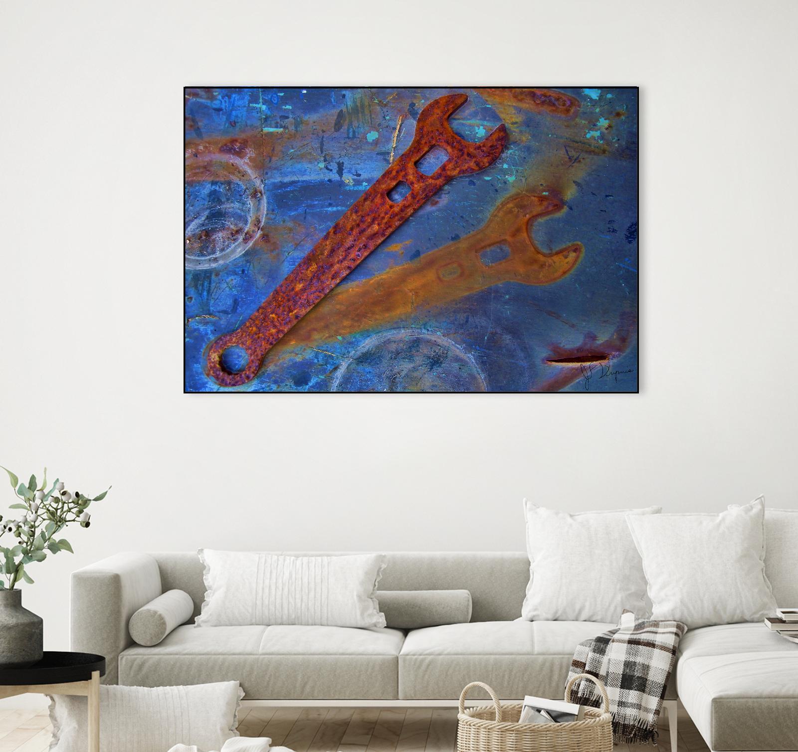 Rusty Tools II by Jean-François Dupuis on GIANT ART - blue photo art