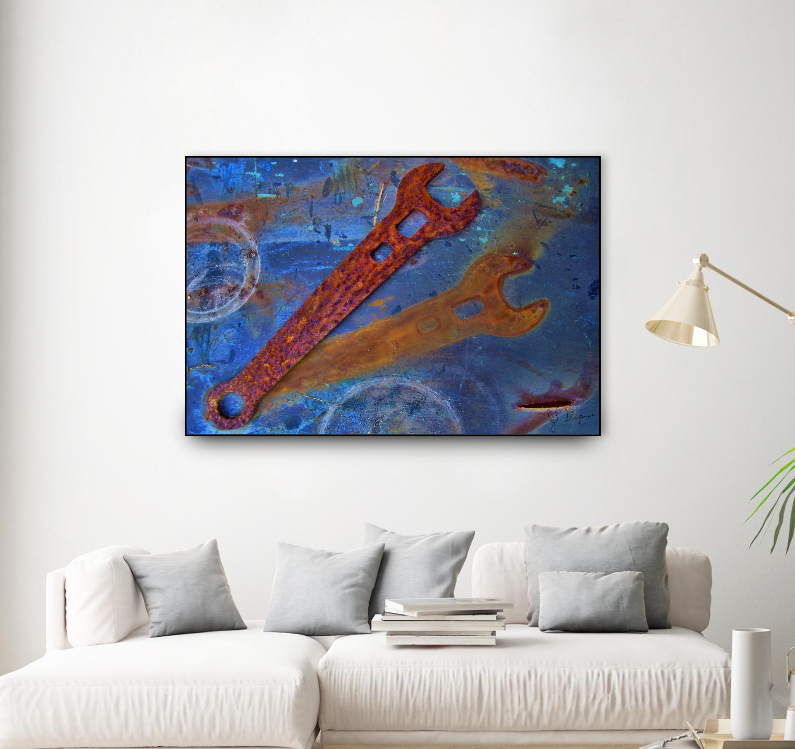 Rusty Tools II by Jean-François Dupuis on GIANT ART - blue photo art