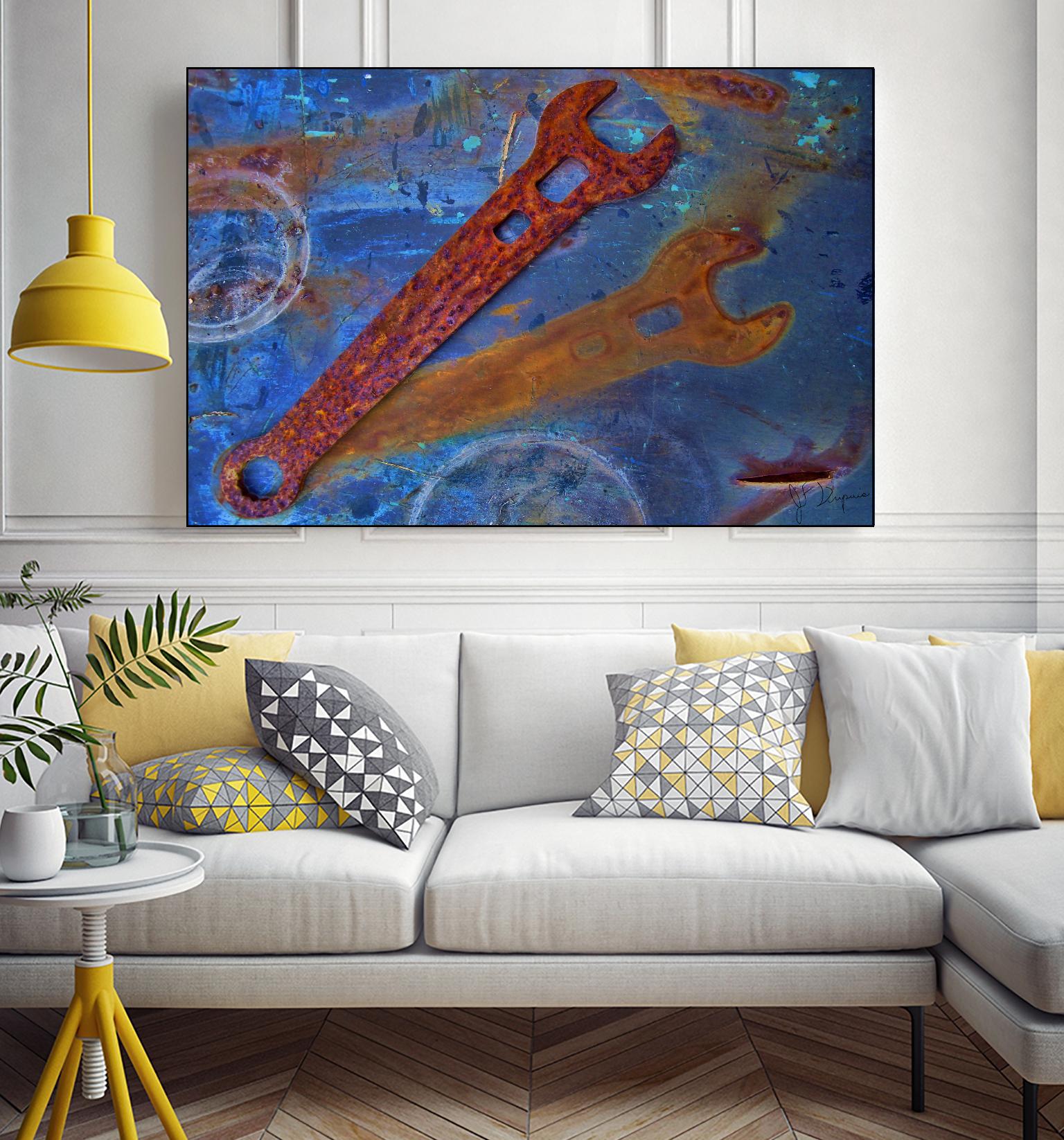 Rusty Tools II by Jean-François Dupuis on GIANT ART - blue photo art