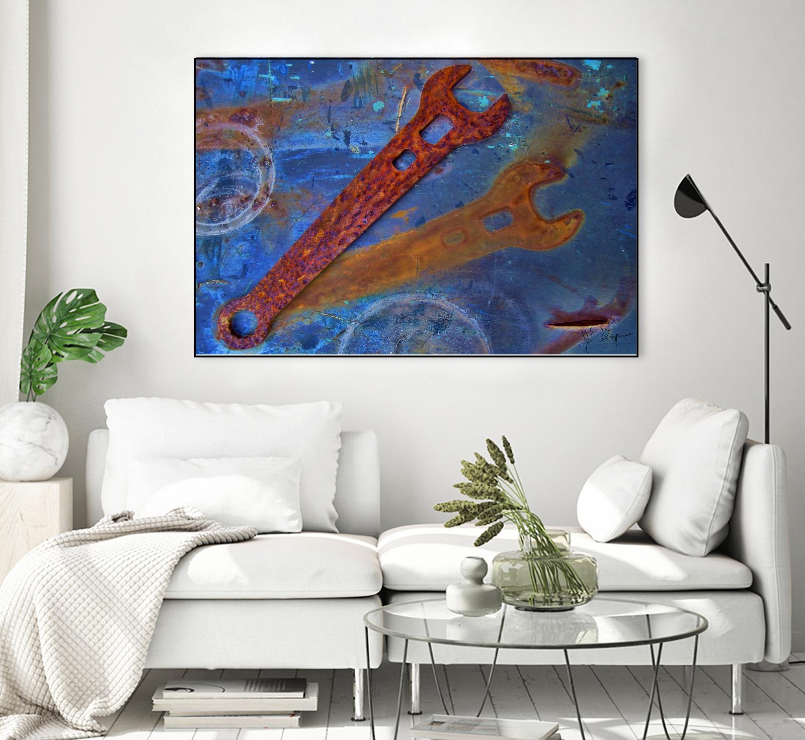 Rusty Tools II by Jean-François Dupuis on GIANT ART - blue photo art