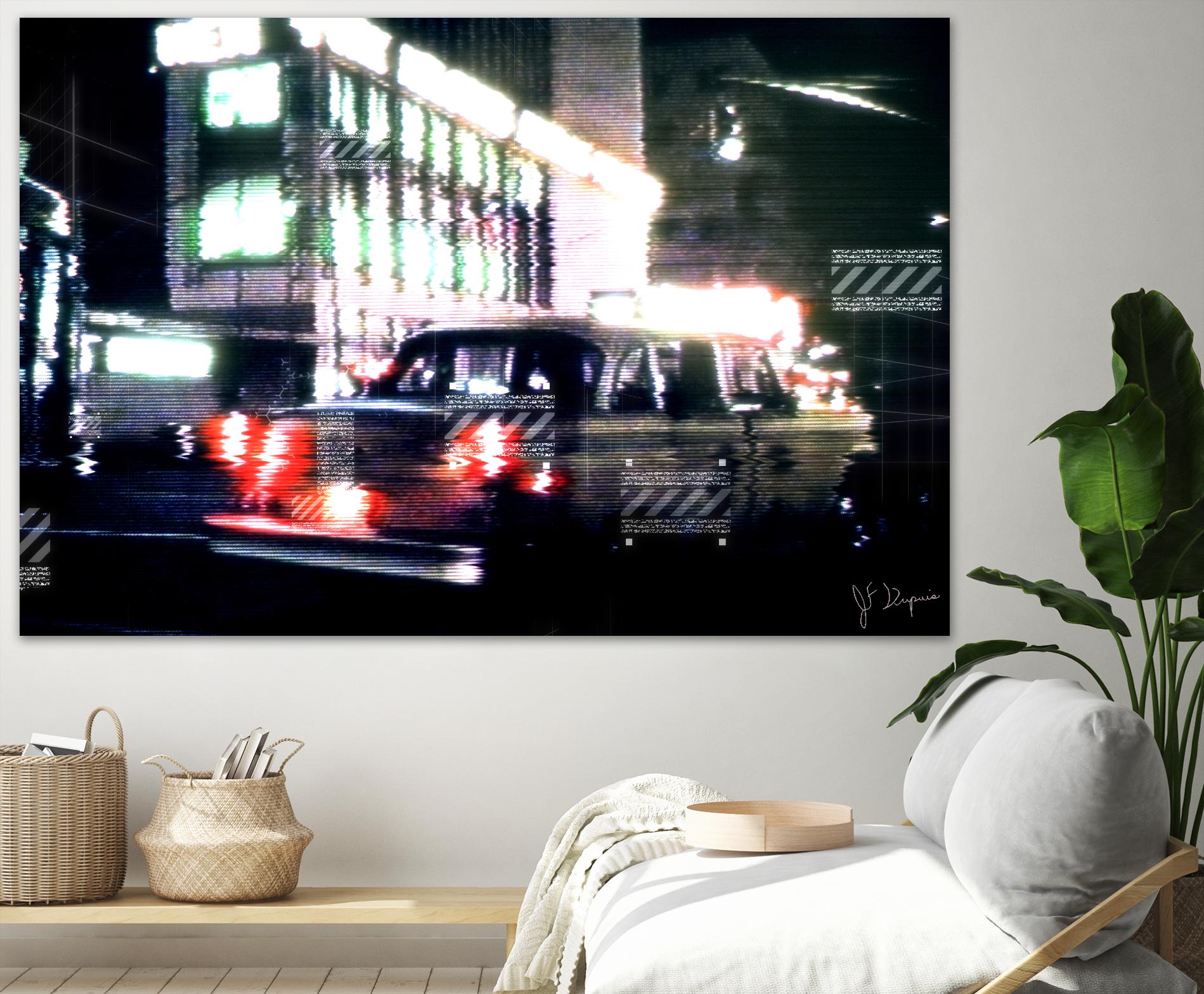 City Taxi I by Jean-François Dupuis on GIANT ART - red street scene