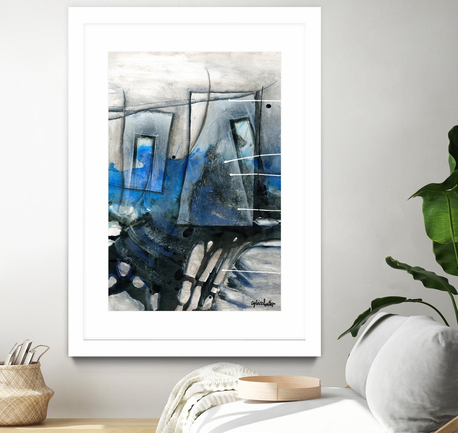 Chutes - T2 by Sylvie Cloutier on GIANT ART - grey abstract