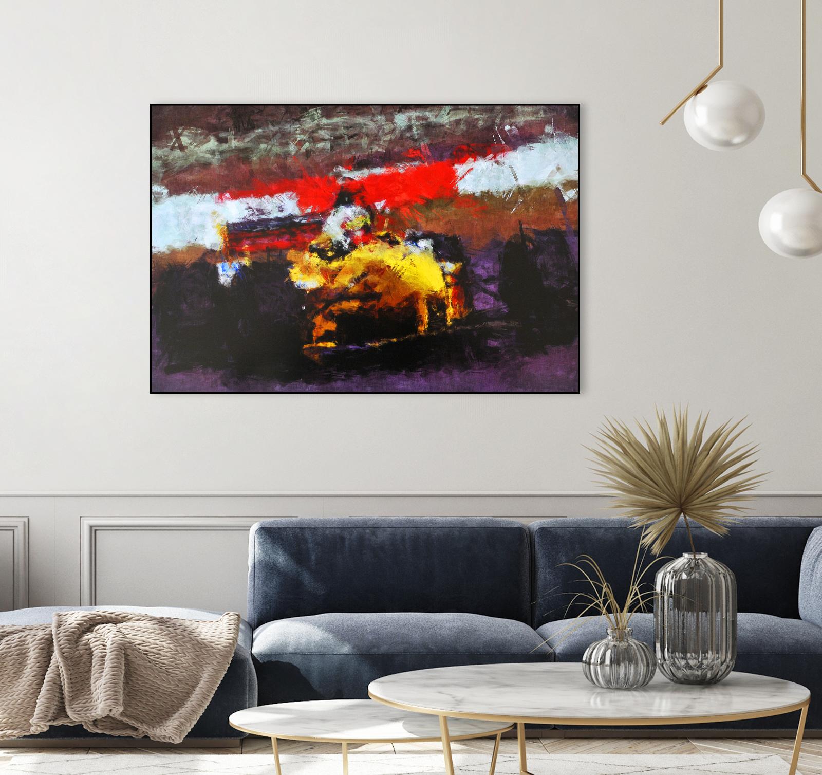 Racing car 5 by Jean-François Dupuis on GIANT ART - red transportation voiture de course