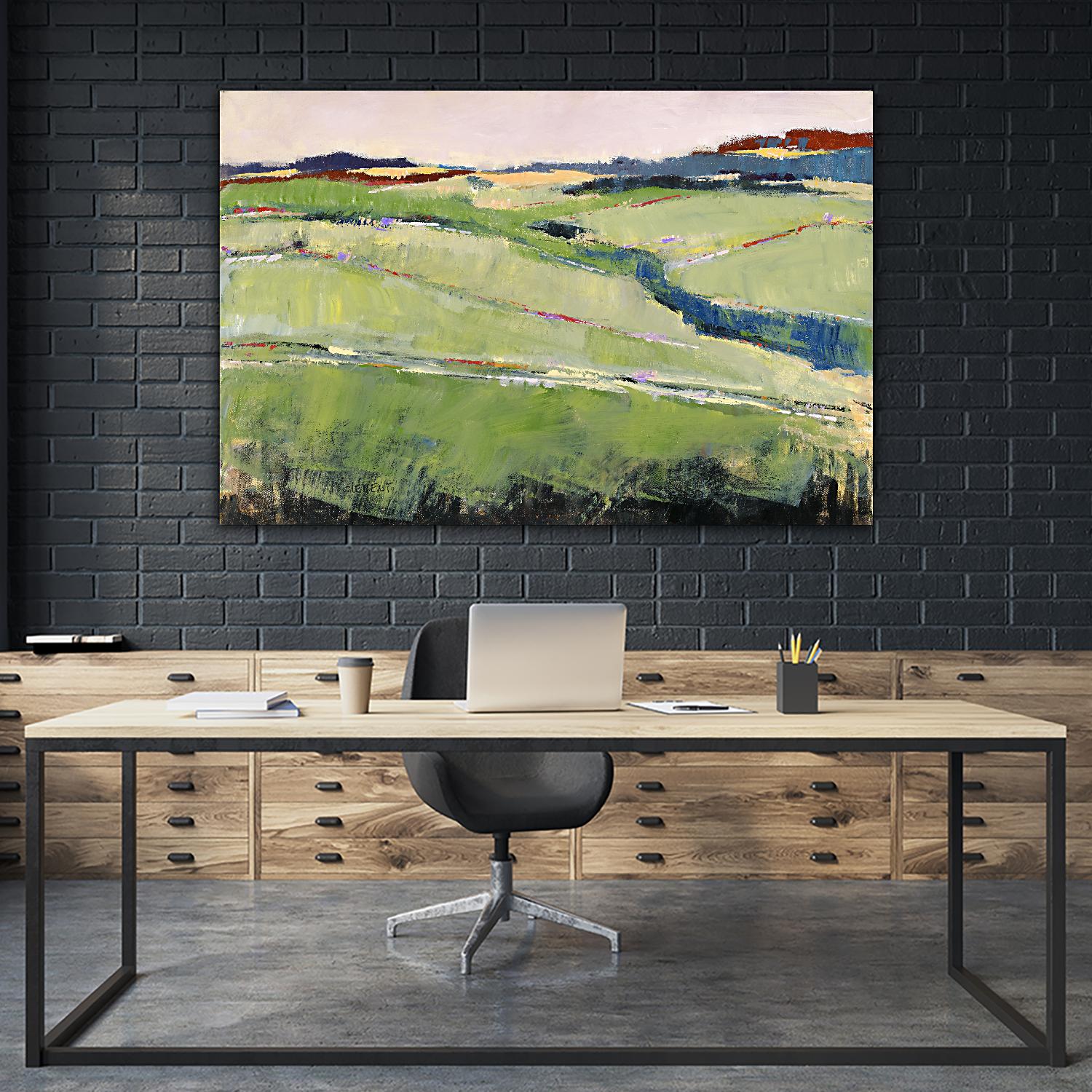 Colorful Landscape II by Jacques Clement on GIANT ART - blue landscape