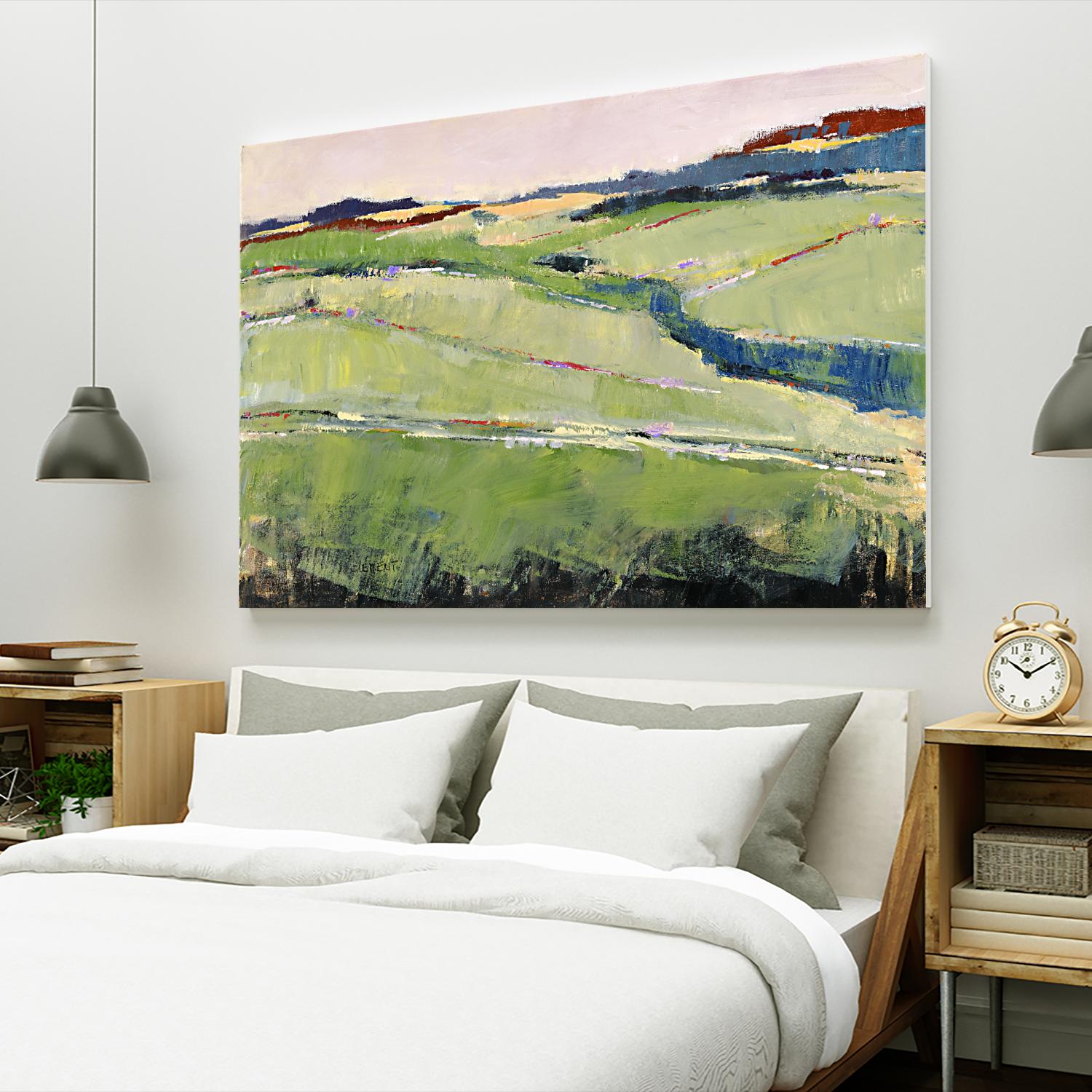 Colorful Landscape II by Jacques Clement on GIANT ART - blue landscape