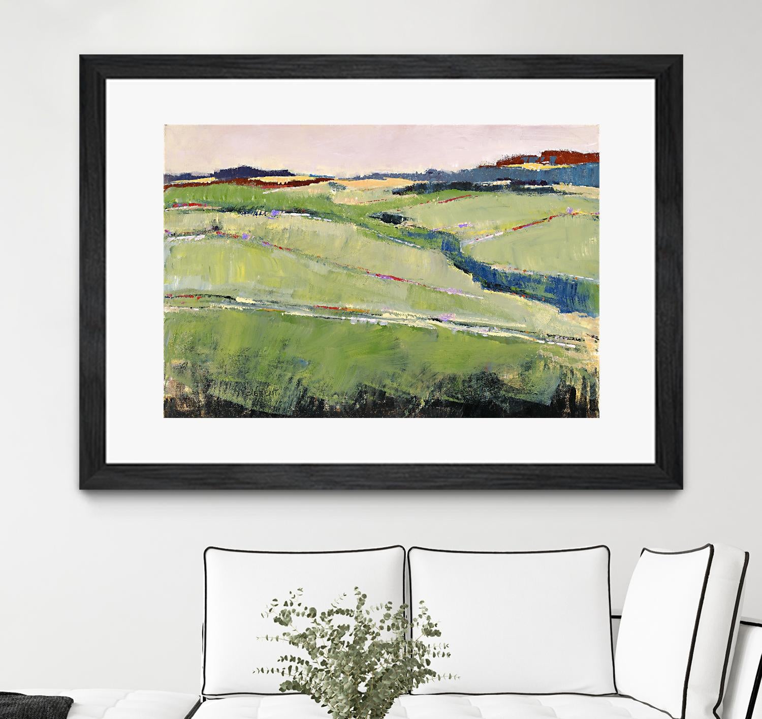 Colorful Landscape II by Jacques Clement on GIANT ART - pink landscape champs