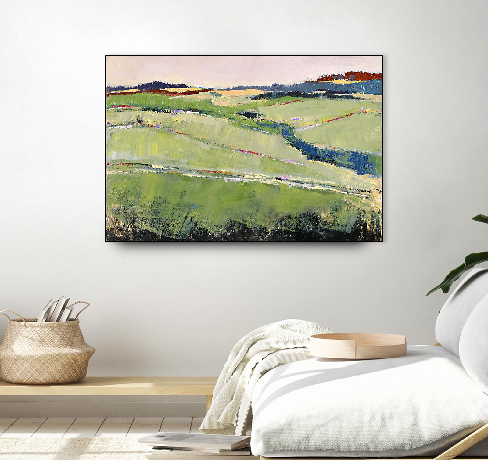 Colorful Landscape II by Jacques Clement on GIANT ART - blue landscape