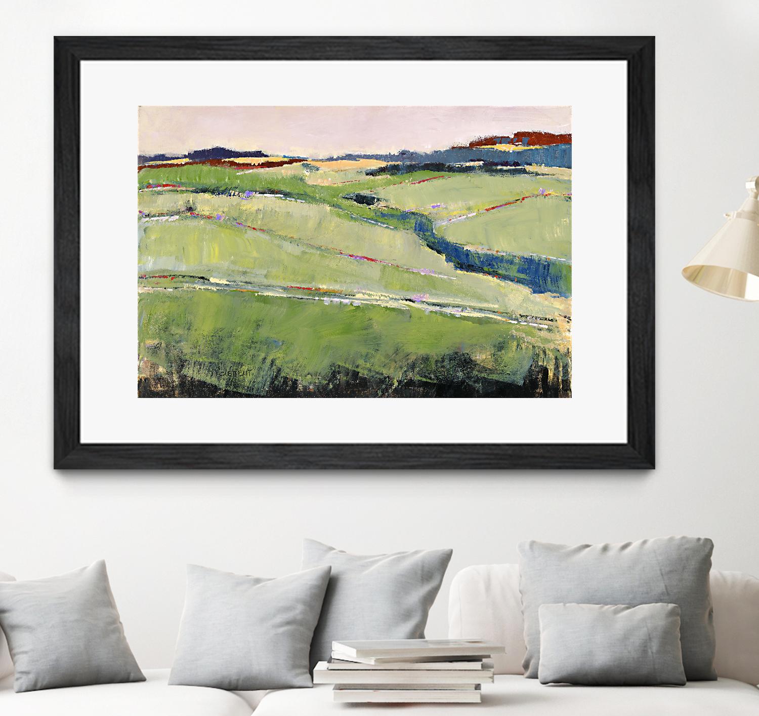 Colorful Landscape II by Jacques Clement on GIANT ART - pink landscape champs