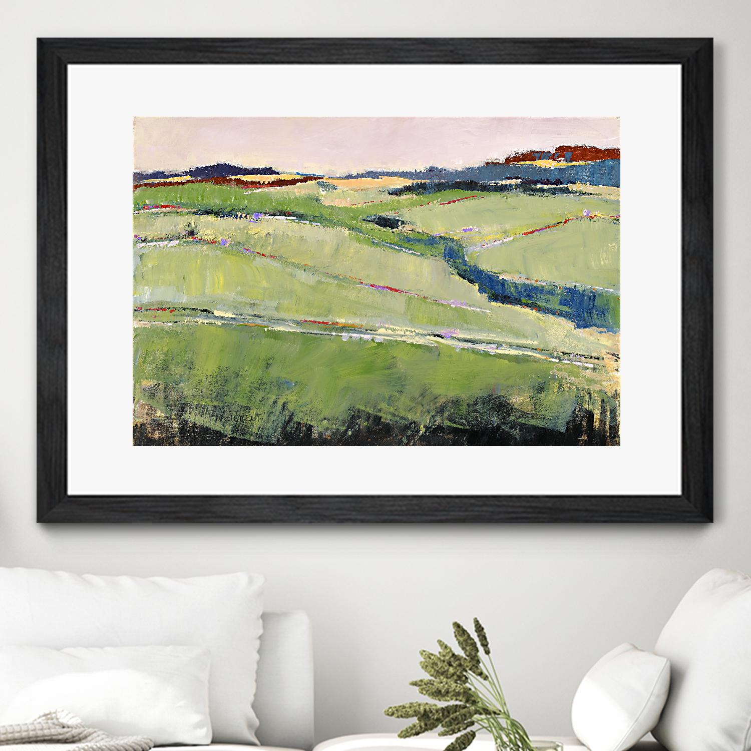 Colorful Landscape II by Jacques Clement on GIANT ART - pink landscape champs