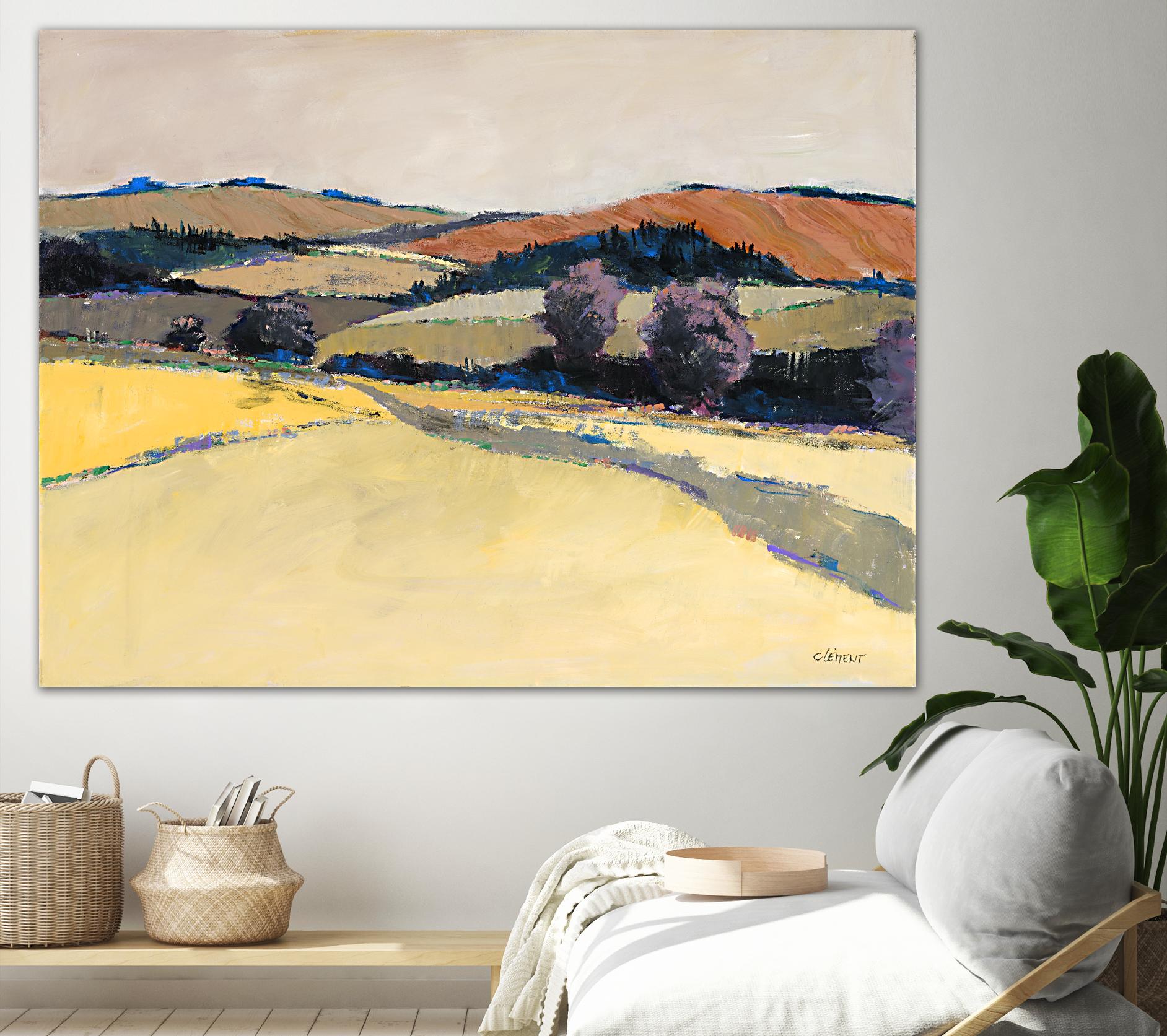 Colorful Landscape VI by Jacques Clement on GIANT ART - beige landscape
