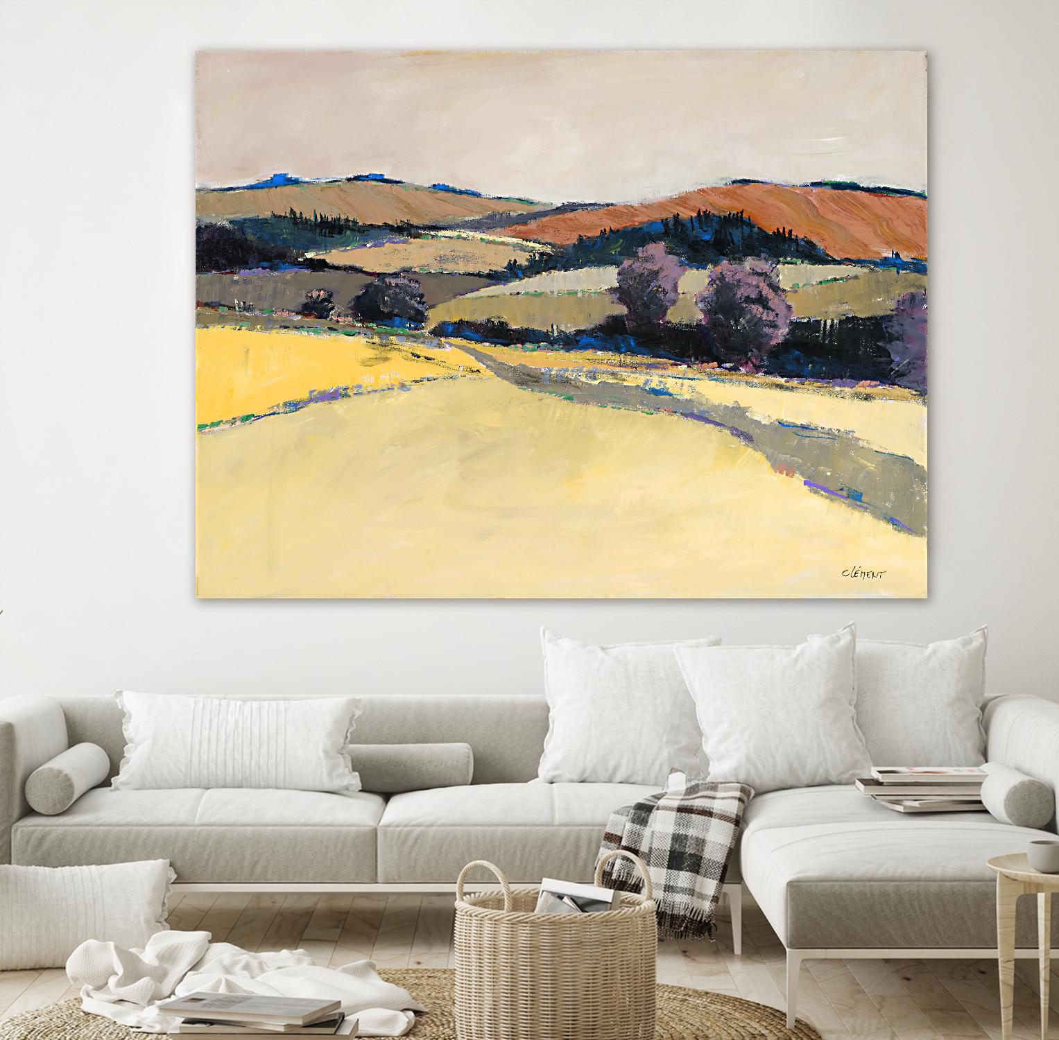 Colorful Landscape VI by Jacques Clement on GIANT ART - beige landscape
