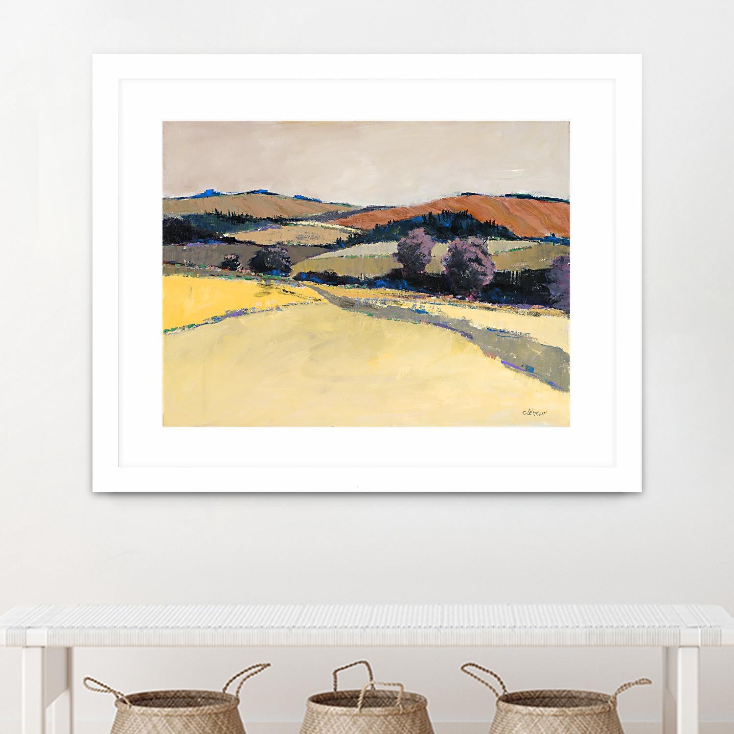 Colorful Landscape VI by Jacques Clement on GIANT ART - beige landscape pastel