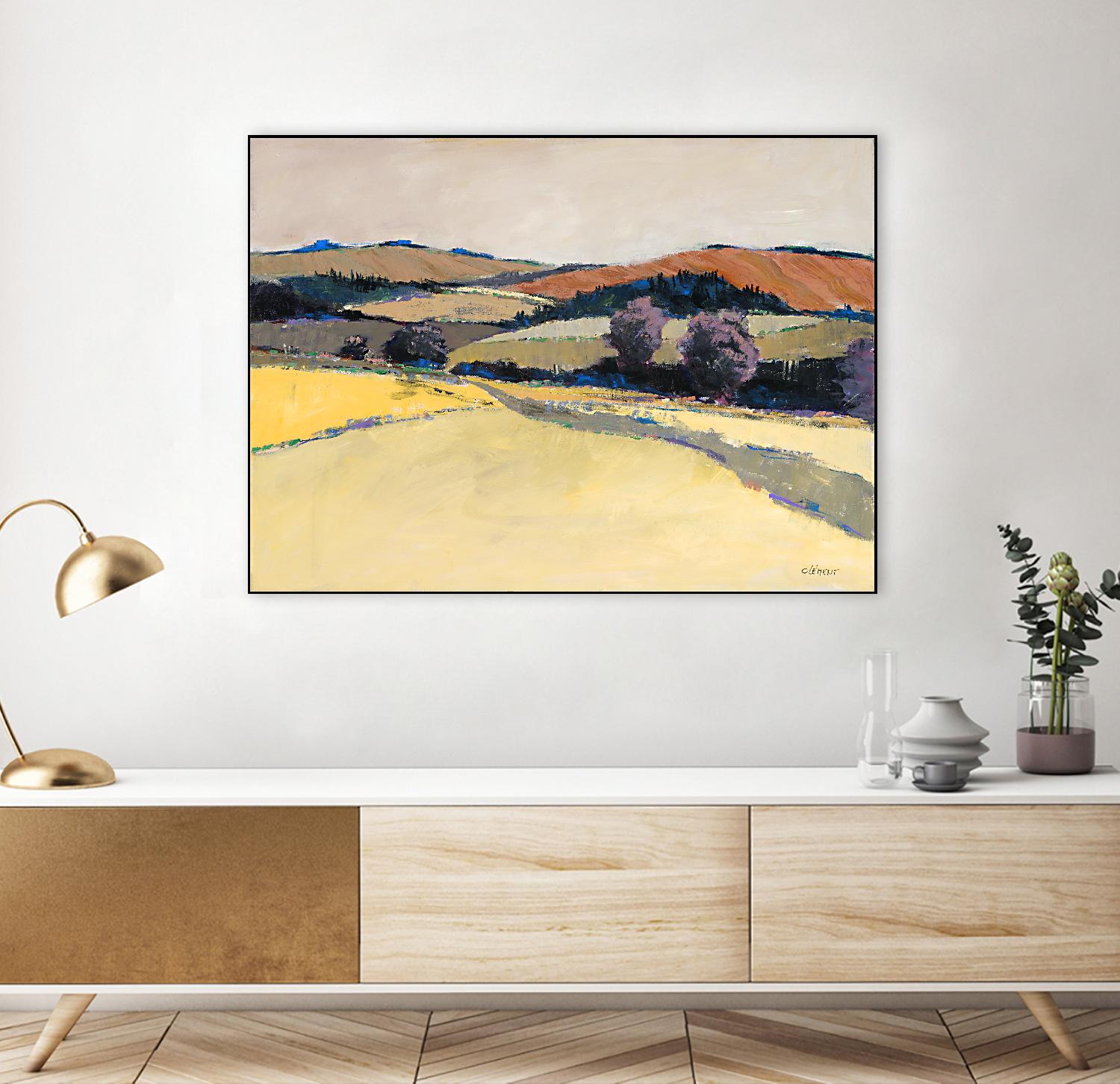 Colorful Landscape VI by Jacques Clement on GIANT ART - beige landscape