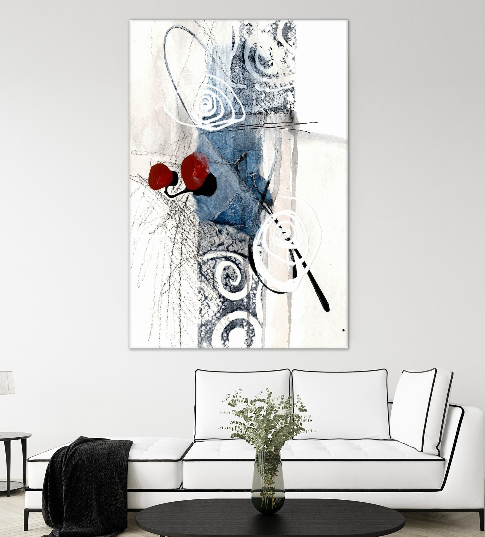 Jardinage by Sylvie Cloutier on GIANT ART - blue abstract