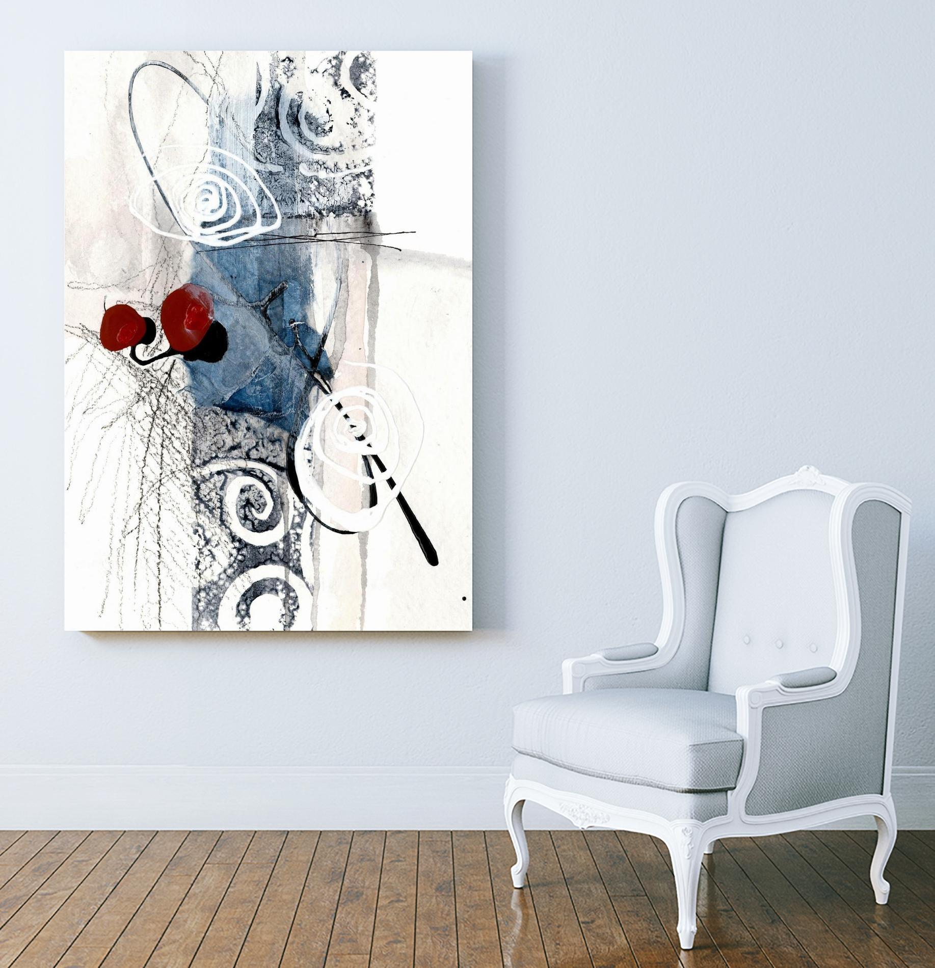 Jardinage by Sylvie Cloutier on GIANT ART - red abstract