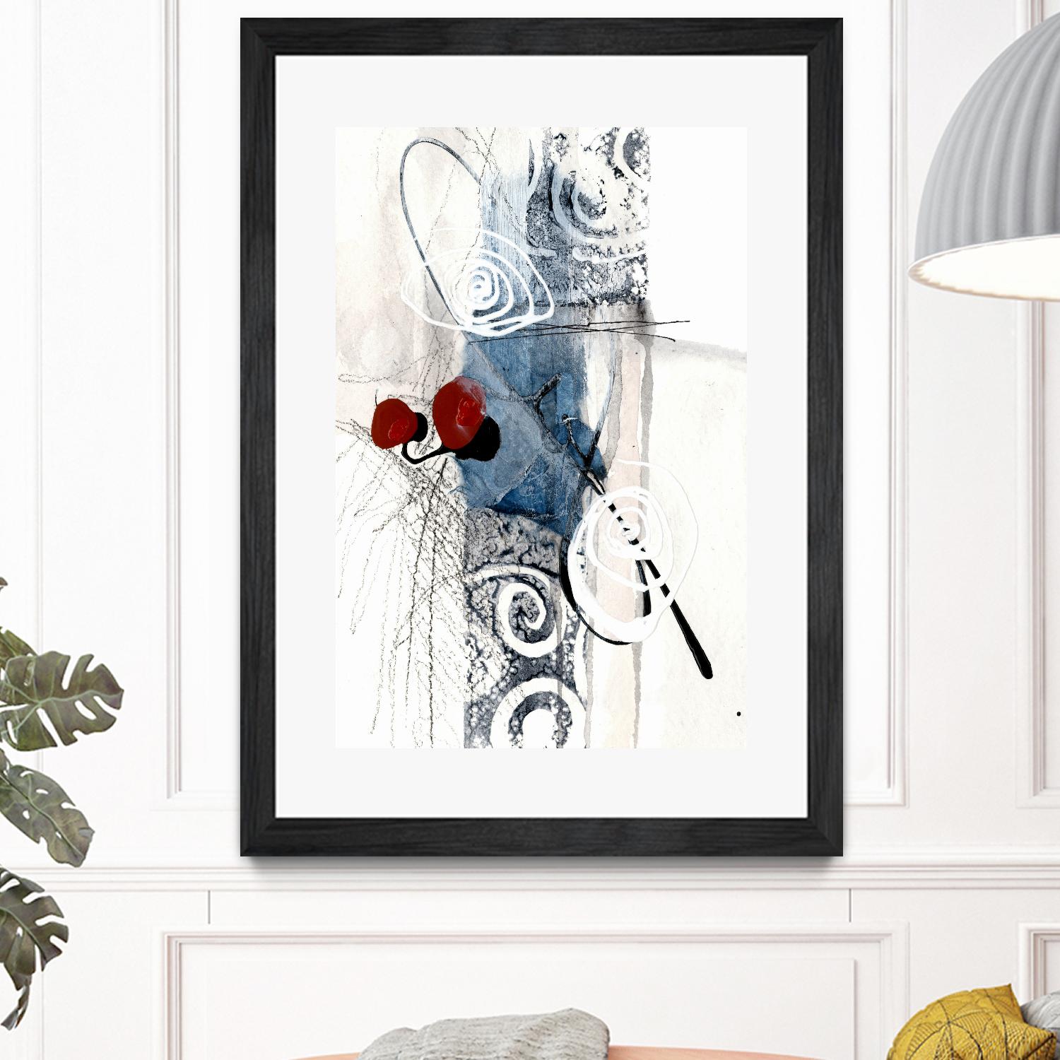 Jardinage by Sylvie Cloutier on GIANT ART - red abstract