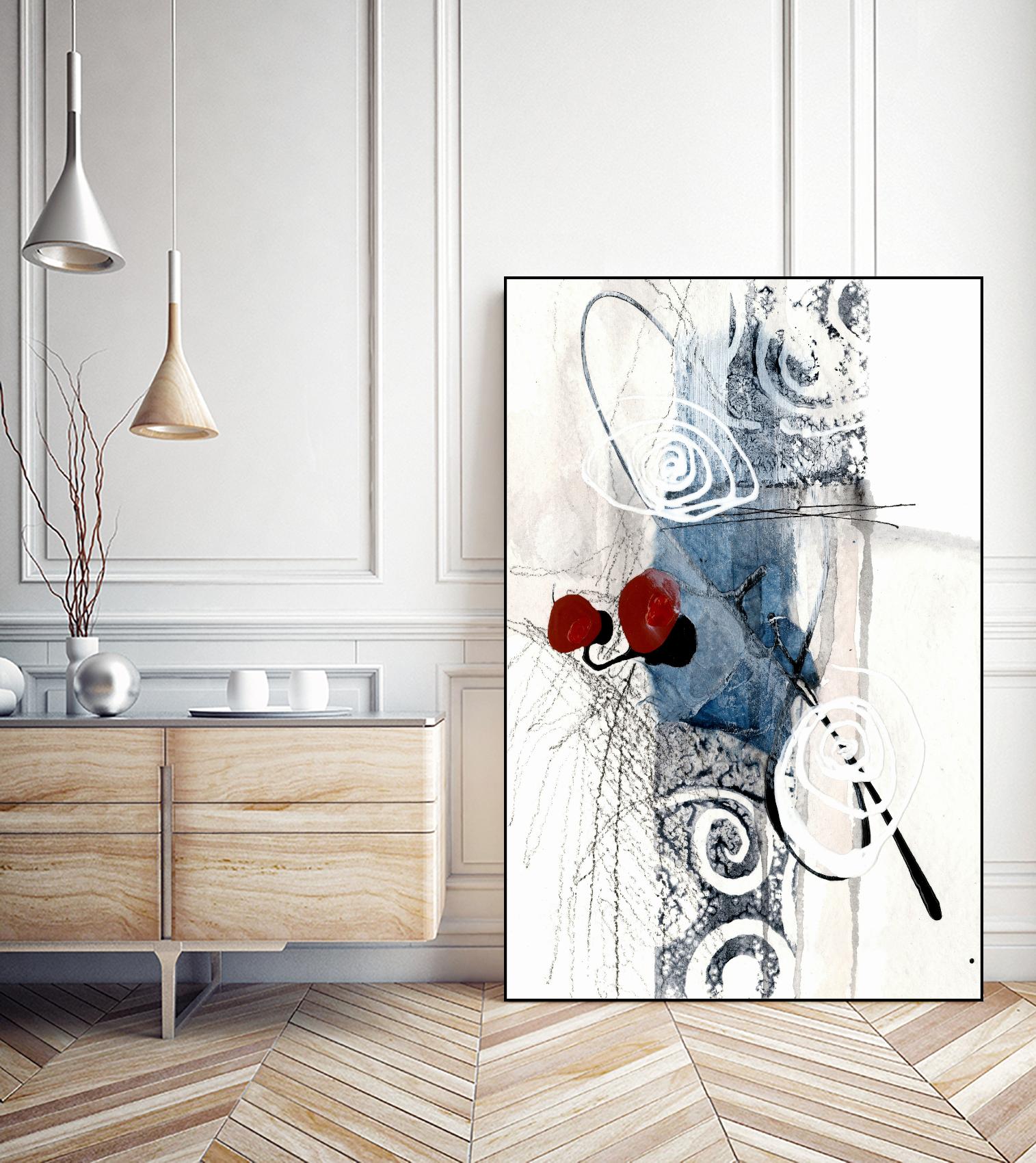 Jardinage by Sylvie Cloutier on GIANT ART - blue abstract