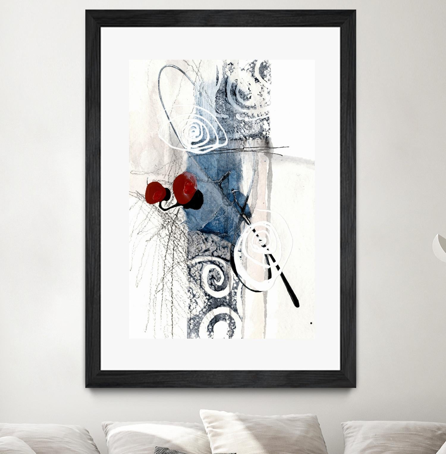 Jardinage by Sylvie Cloutier on GIANT ART - red abstract