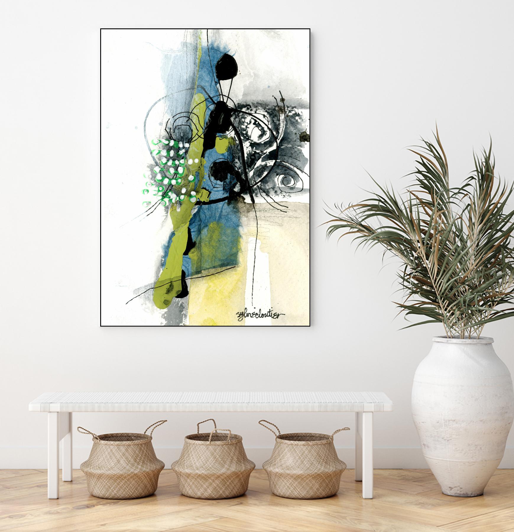 Zone Bleue by Sylvie Cloutier on GIANT ART - blue abstract