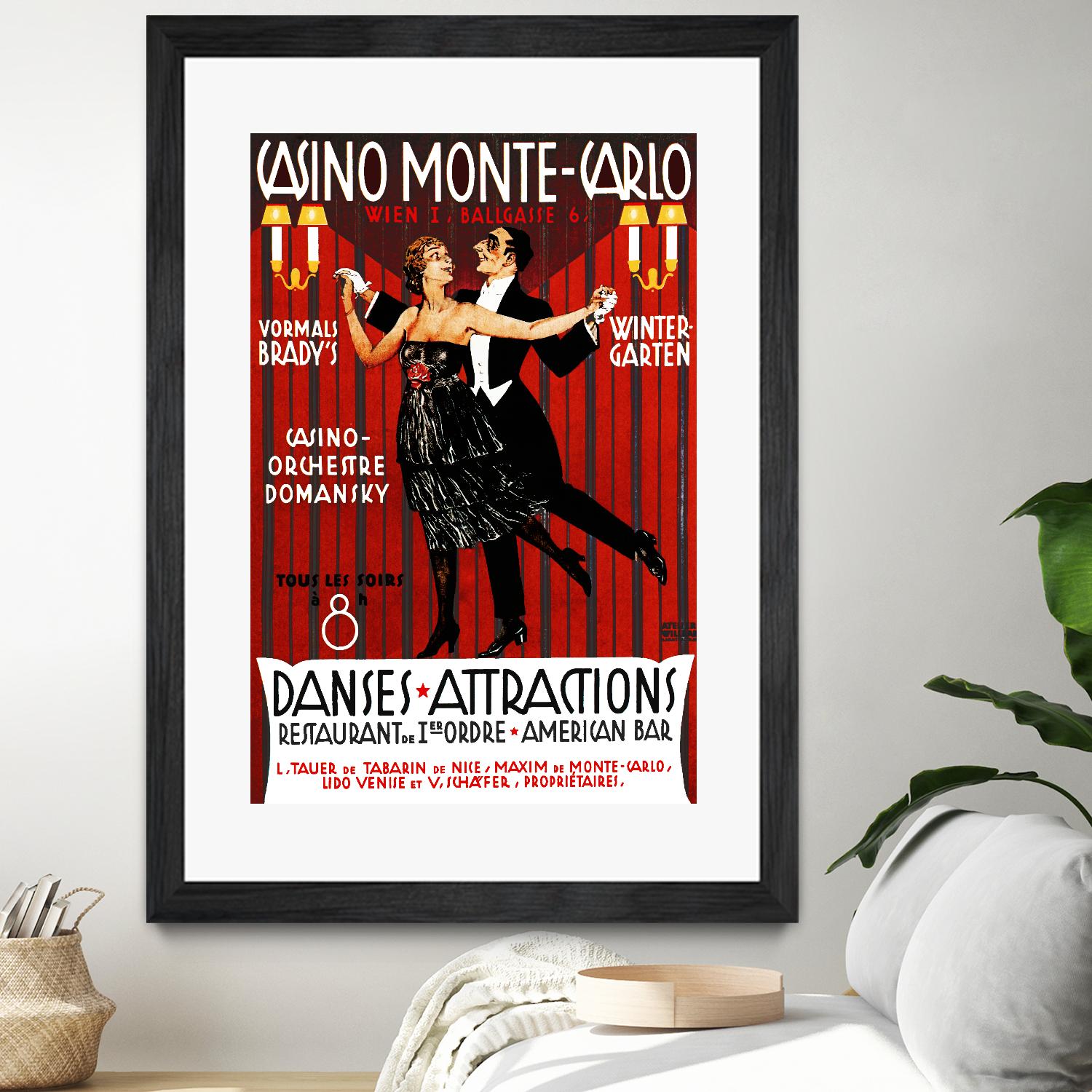 Casino Monte-Carlo by Archive on GIANT ART - red vintage homme et femme