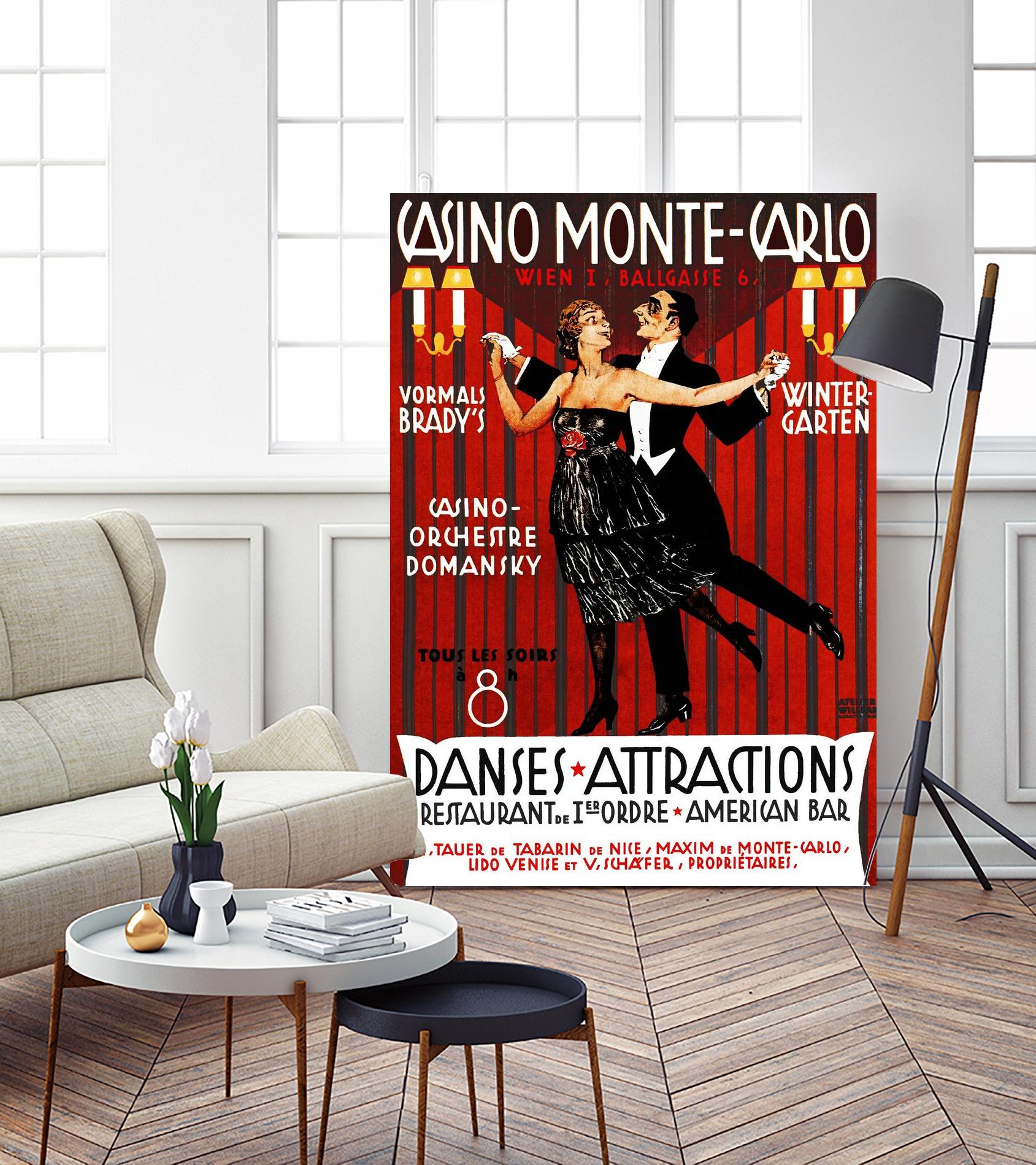 Casino Monte-Carlo by Archive on GIANT ART - red vintage homme et femme