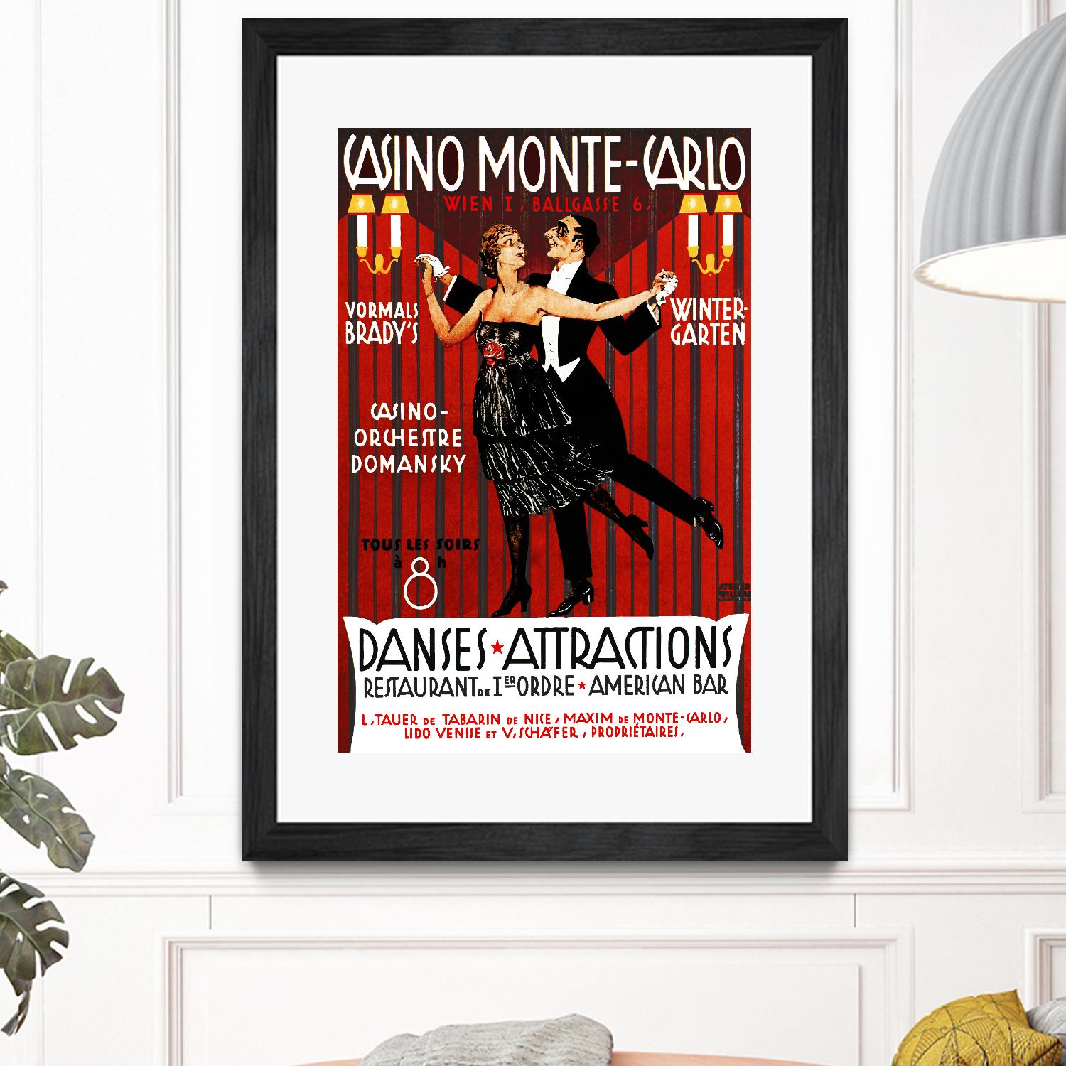 Casino Monte-Carlo by Archive on GIANT ART - red vintage homme et femme