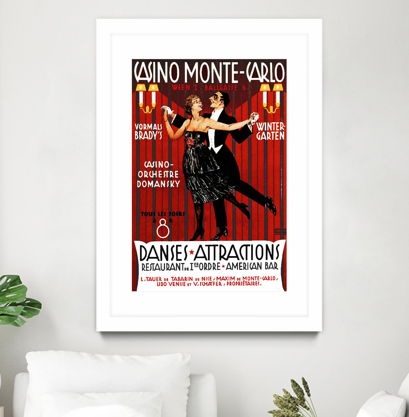 Casino Monte-Carlo by Archive on GIANT ART - red vintage homme et femme